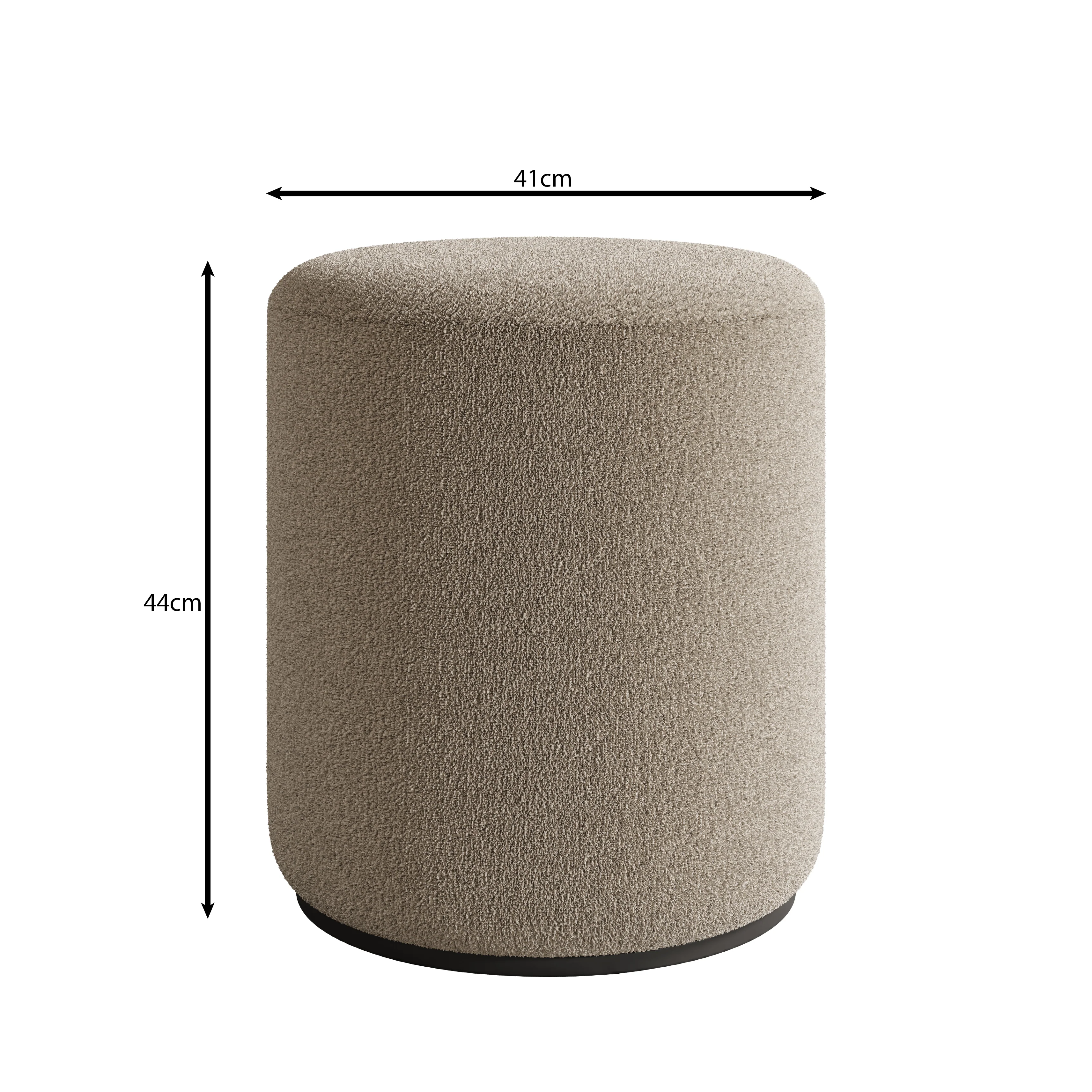 Caracas - Poef - Stof beige - 41x41x44 cm - Image 3