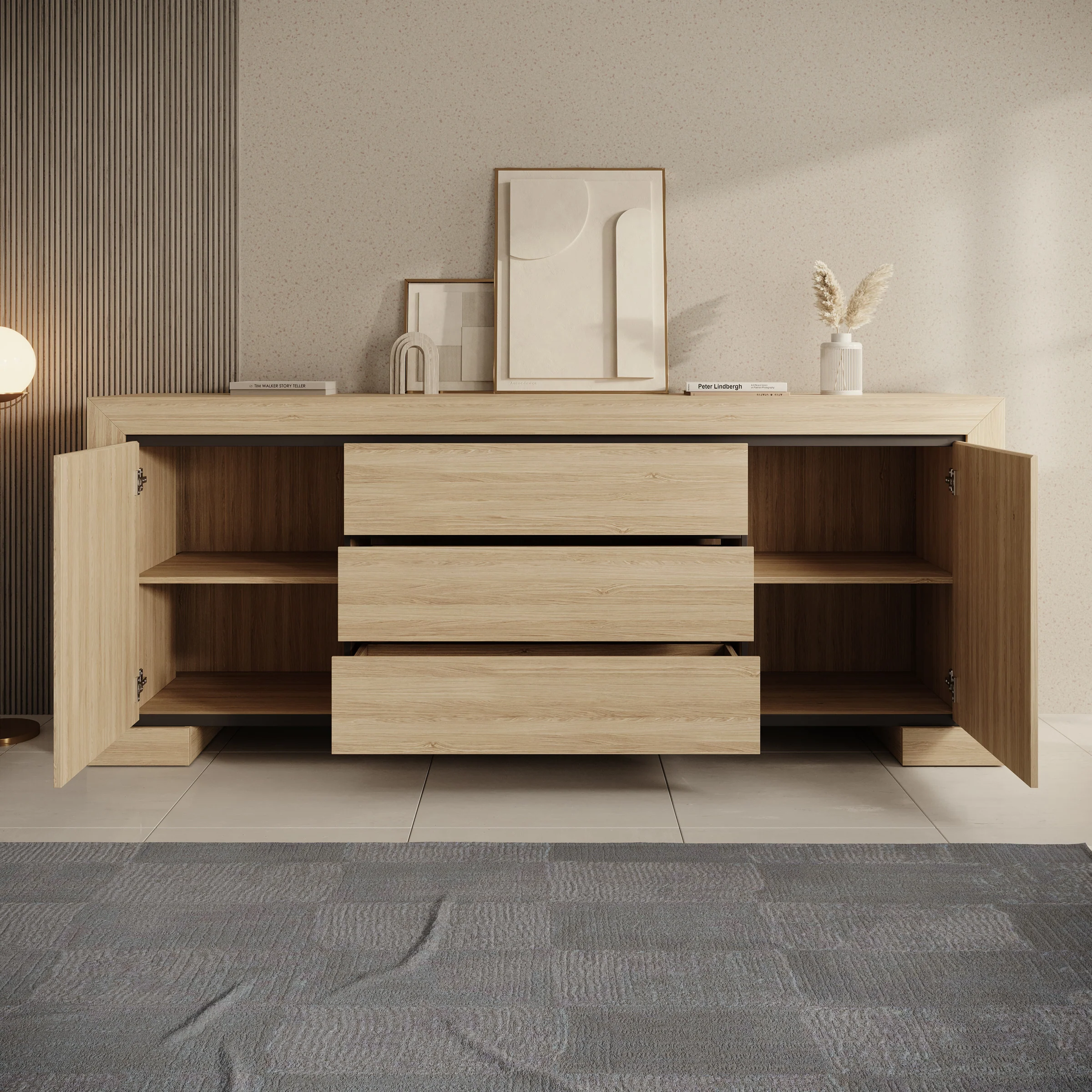 Cayuga - Dressoir - Eiken - 225x48x90 cm - Image 2