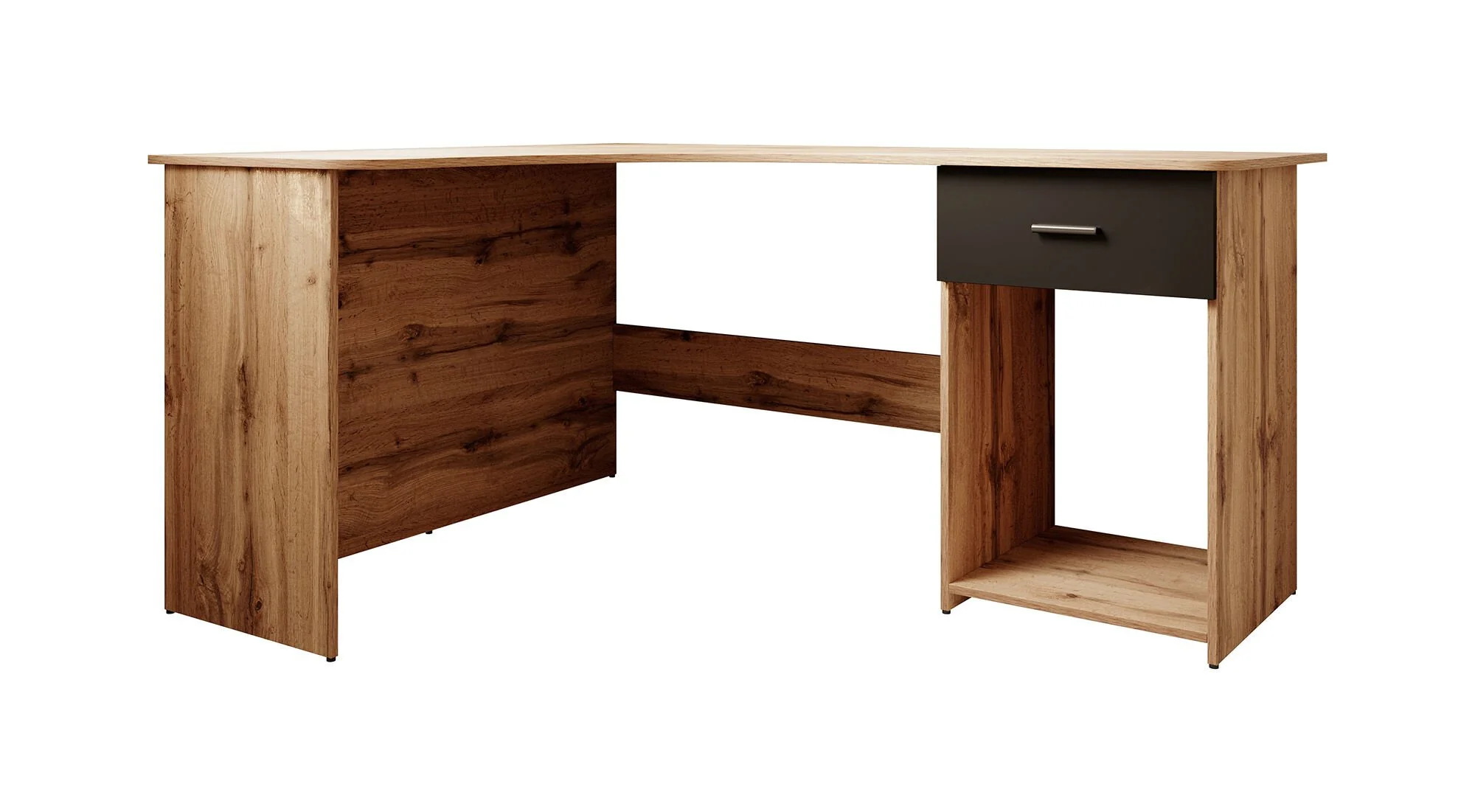 Ciudad - Bureau - Eiken/zwart - 155x125 cm - Image 7