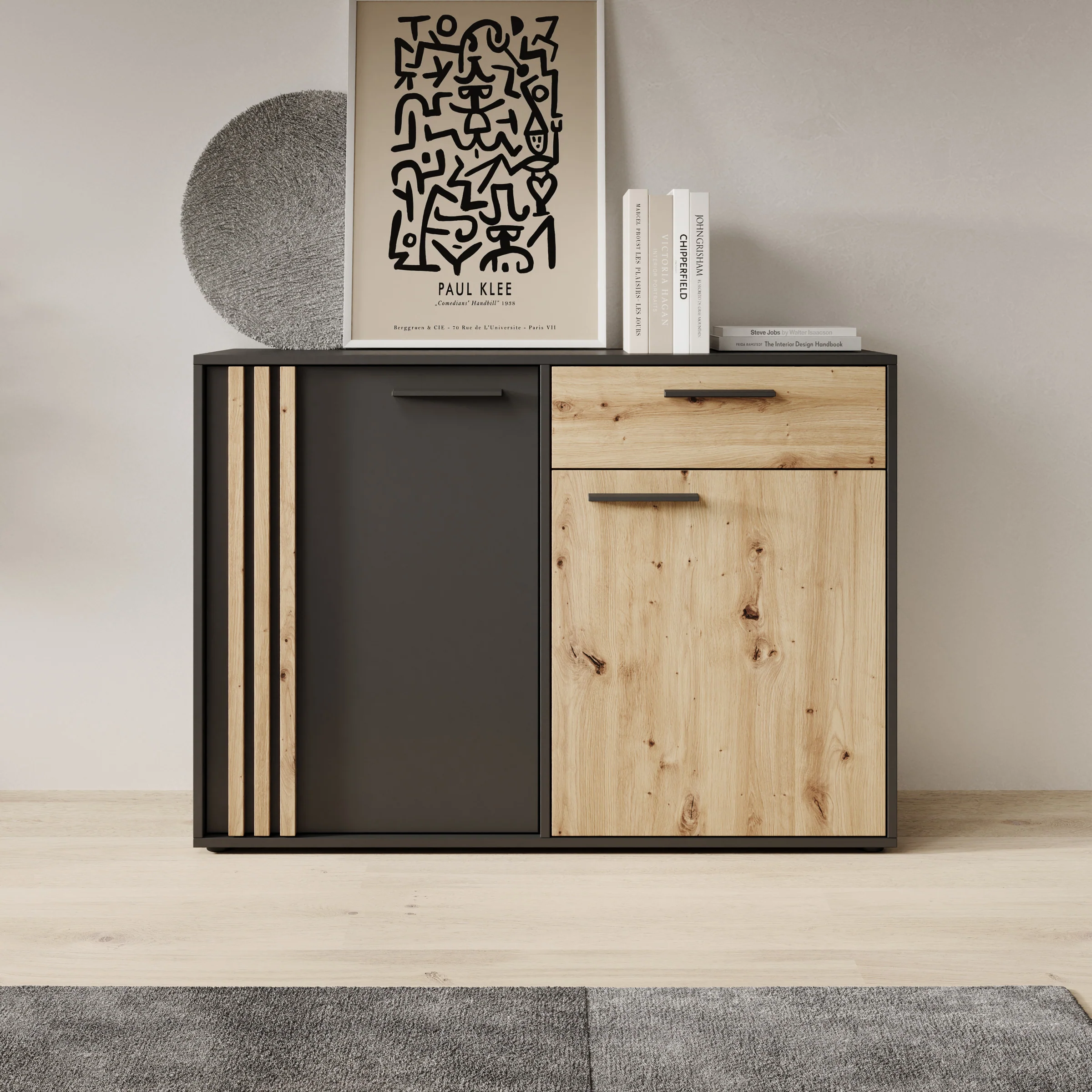 Clover - Dressoir - Eiken/Zwart - 116x34x82 cm - Image 3