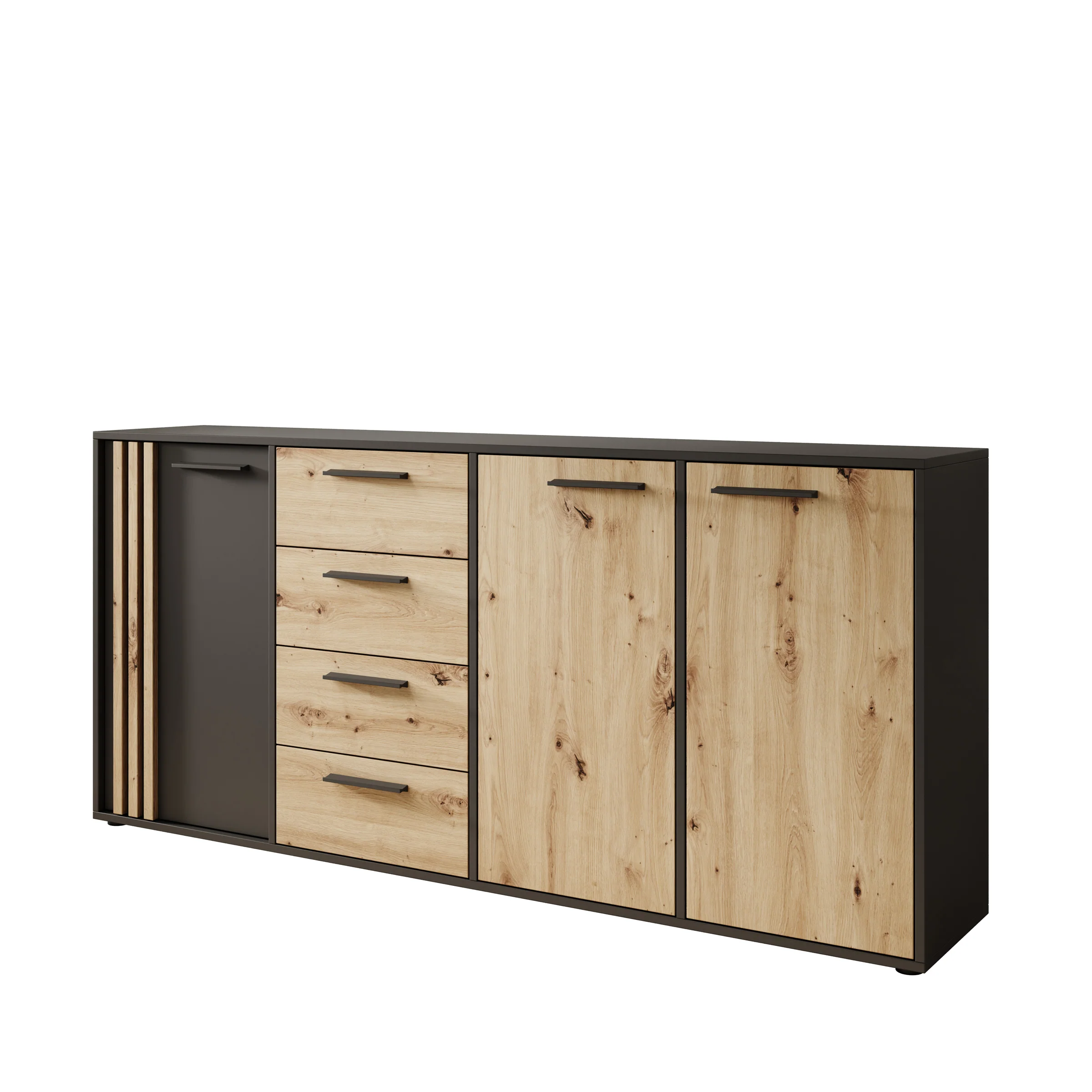Clover - Dressoir - Eiken/Zwart - 179x34x82 cm - Image 7