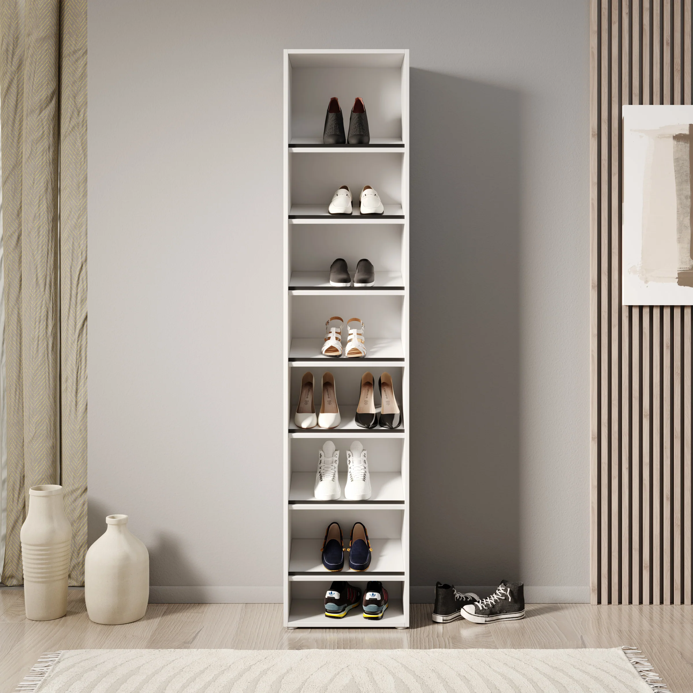 Cordano - Schoenenkast - Wit - 45x30x208 cm - Image 2