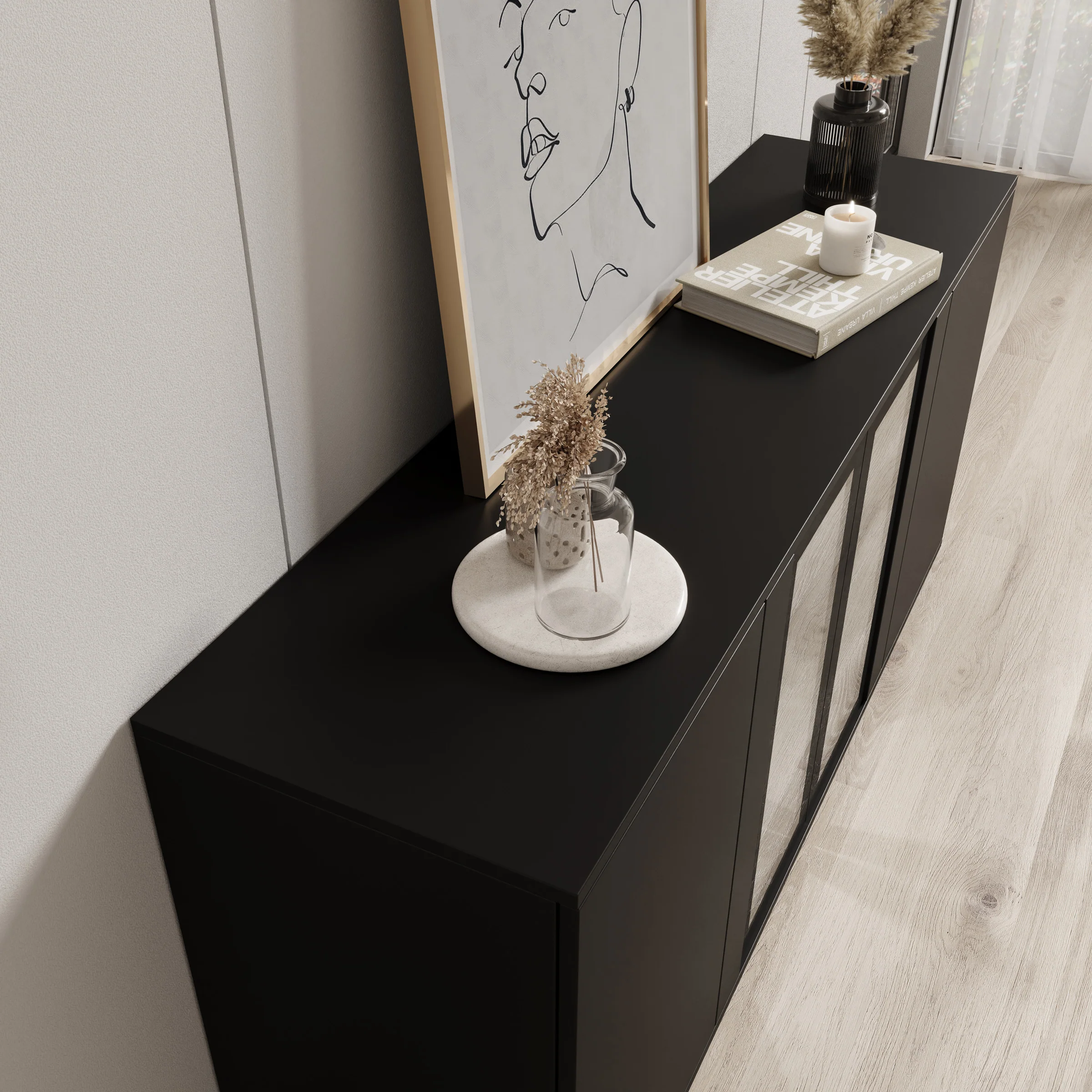 Cres 2 - Dressoir - Zwart - 150x40x70 cm - Image 5