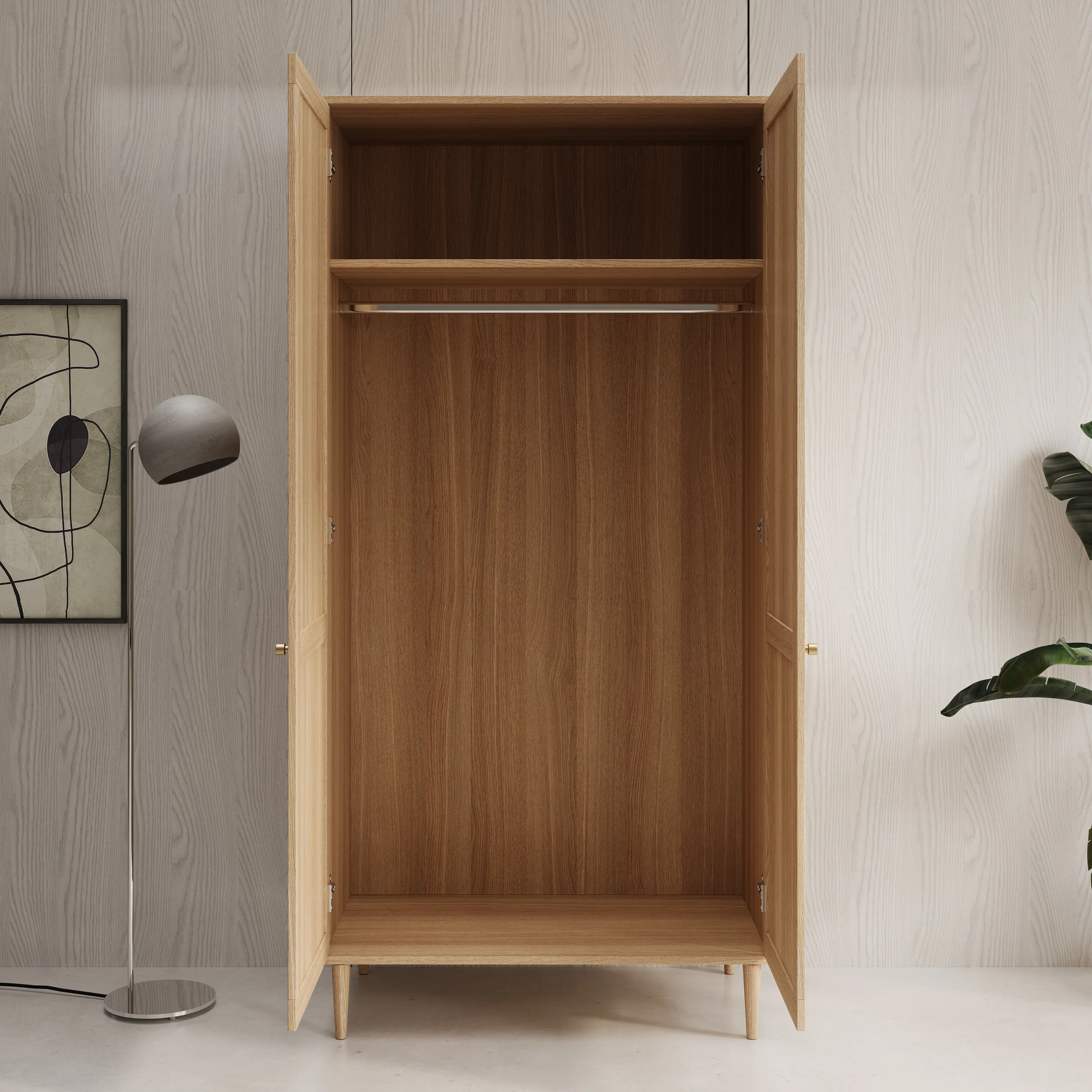 Crimson - Kledingkast 2-deurs - Eiken - 110x52x208 cm - Image 2