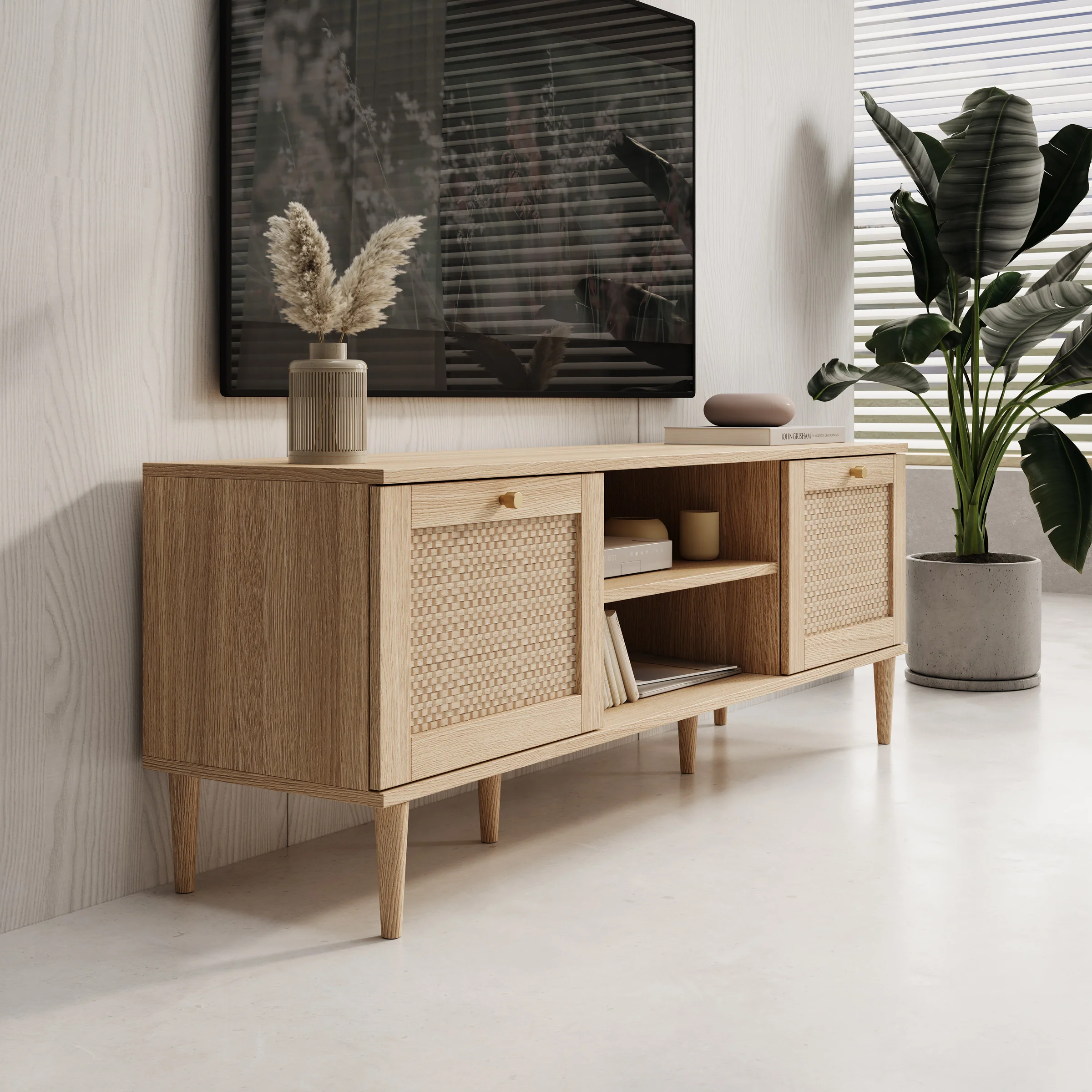 Crimson - TV-Meubel - Eiken - 160x41x58 cm - Image 4