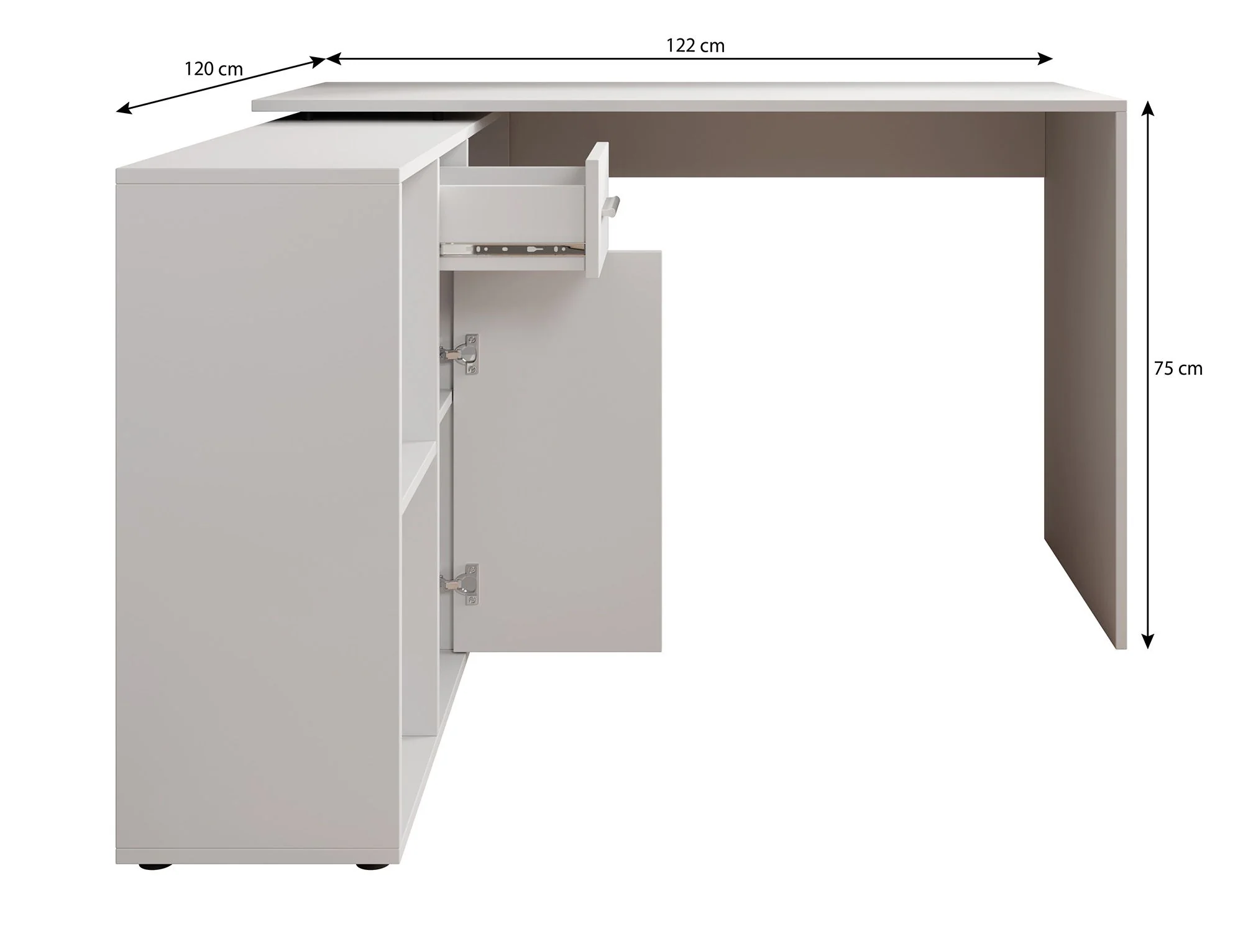 Crister - Bureau - Eiken - 122x120 cm - Image 9