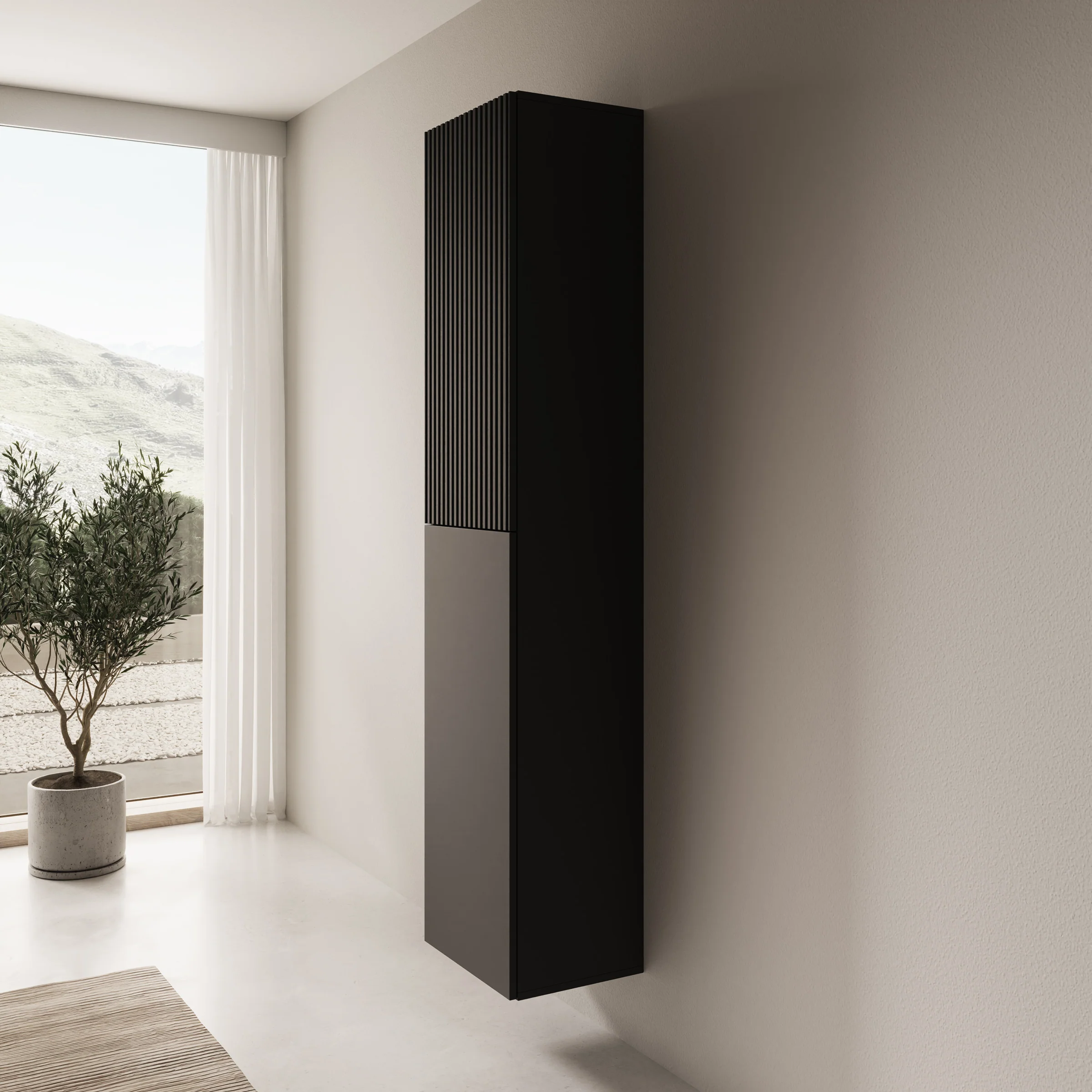 Cruzar - Vitrinekast - Zwart - 40x30x180 cm - Image 4