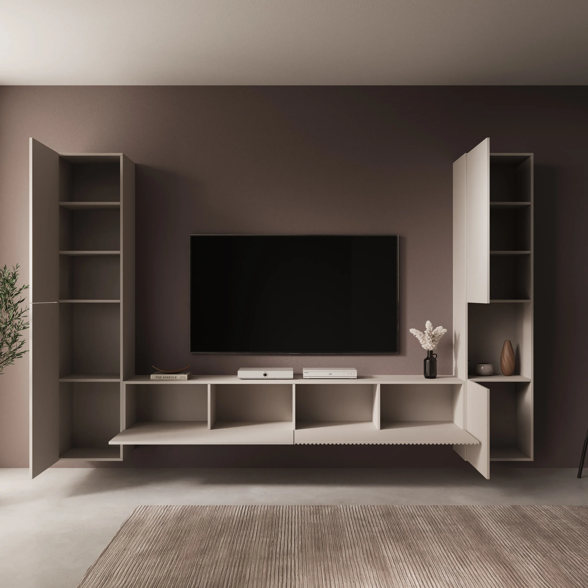 Cruzar - Wandmeubel - Beige - 280x30x180 cm - Image 2