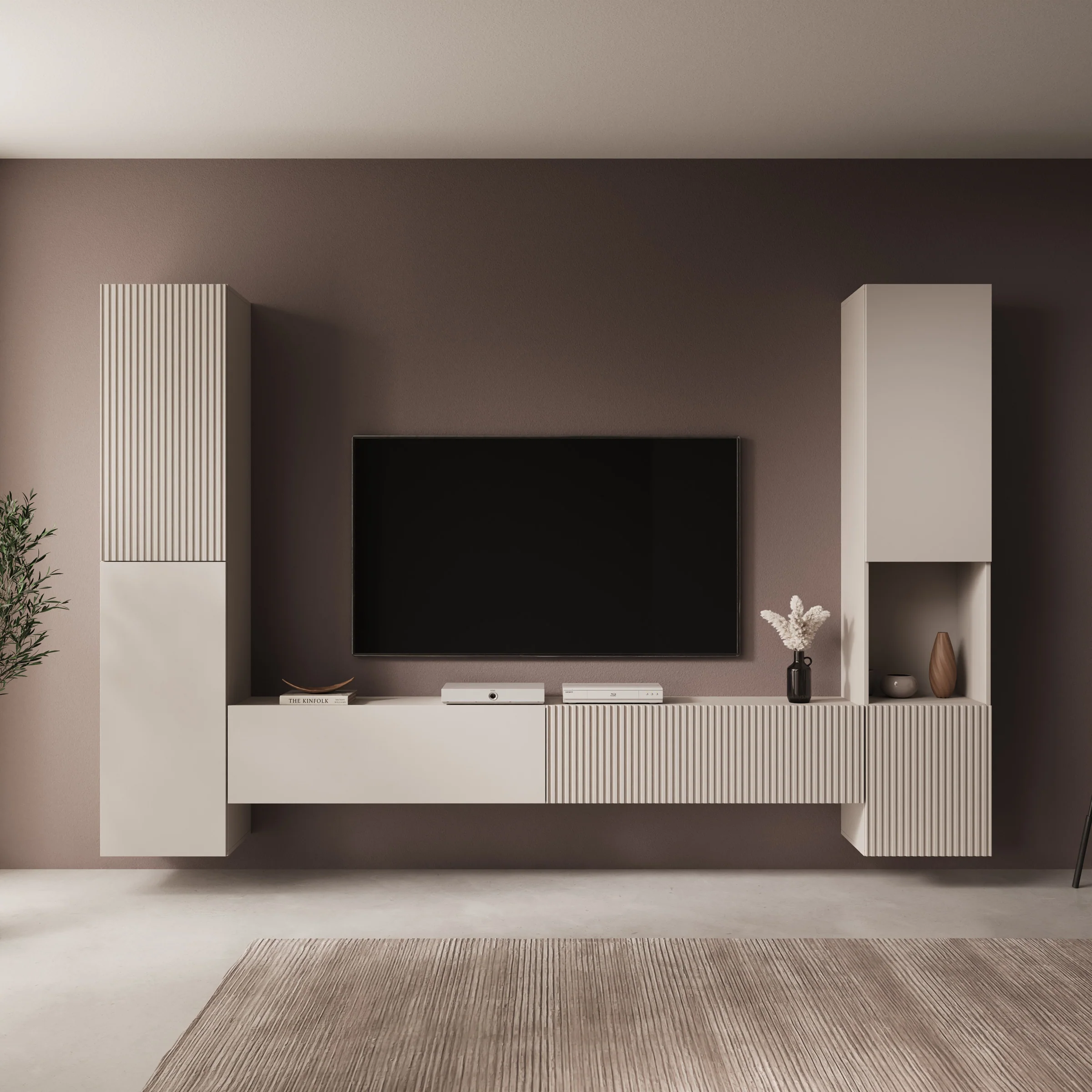 Cruzar - Wandmeubel - Beige - 280x30x180 cm - Image 3