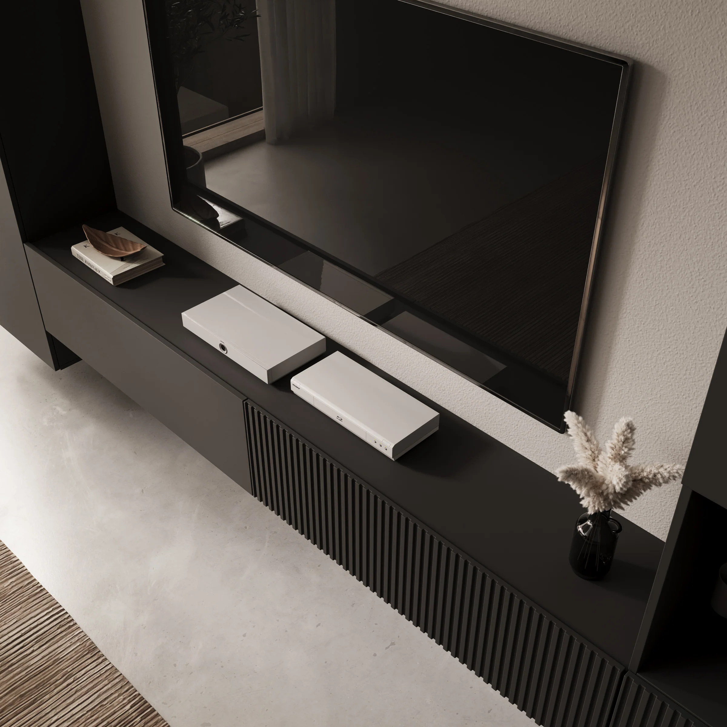 Cruzar - Wandmeubel - Zwart - 280x30x180 cm - Image 5