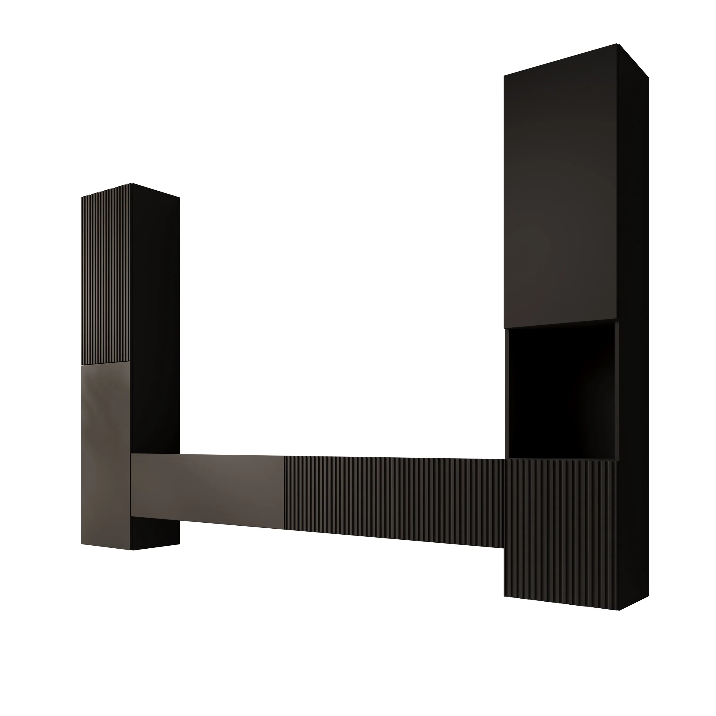 Cruzar - Wandmeubel - Zwart - 280x30x180 cm - Image 7