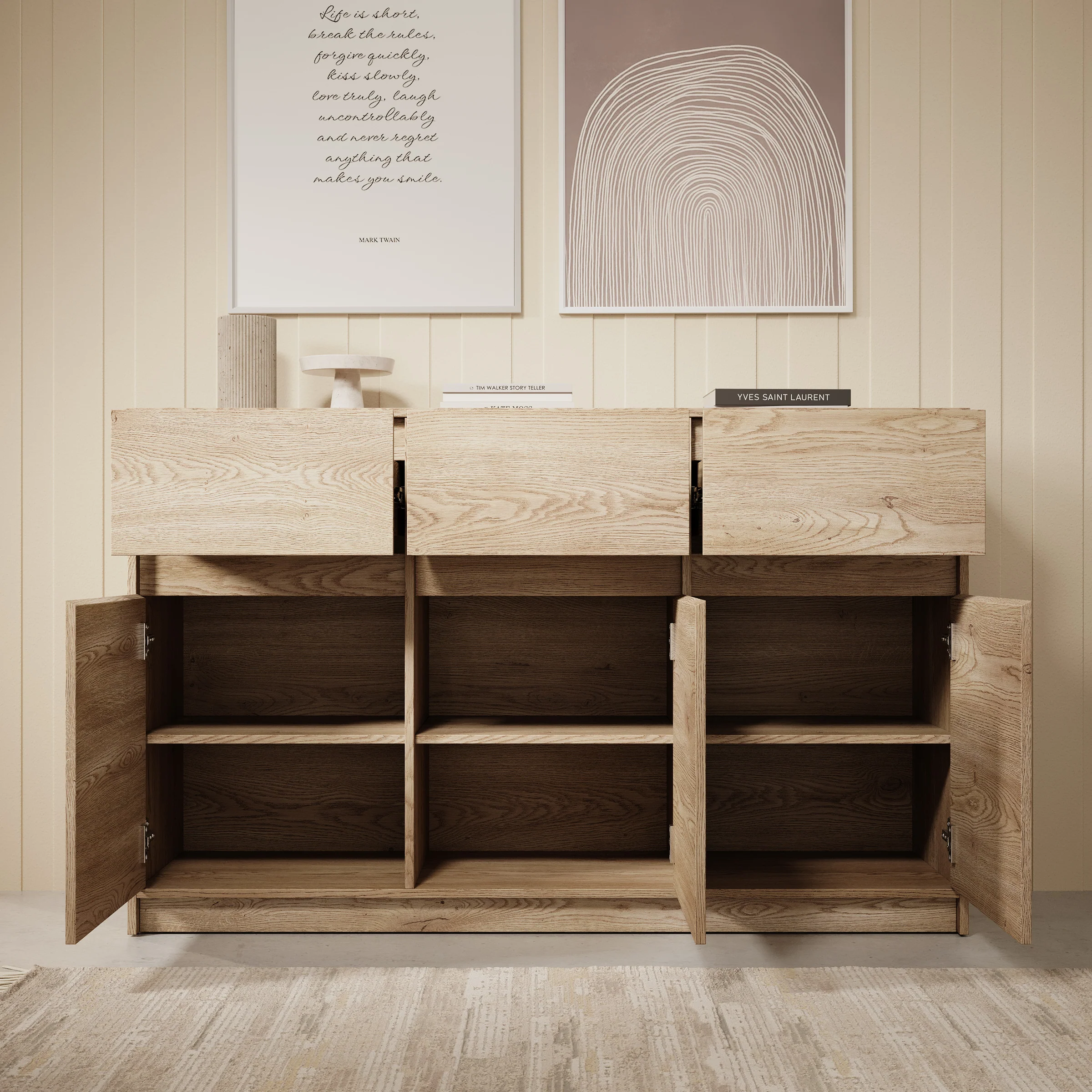 Cuarto 2 - Dressoir - Eiken - 138x40x87 cm - Image 3