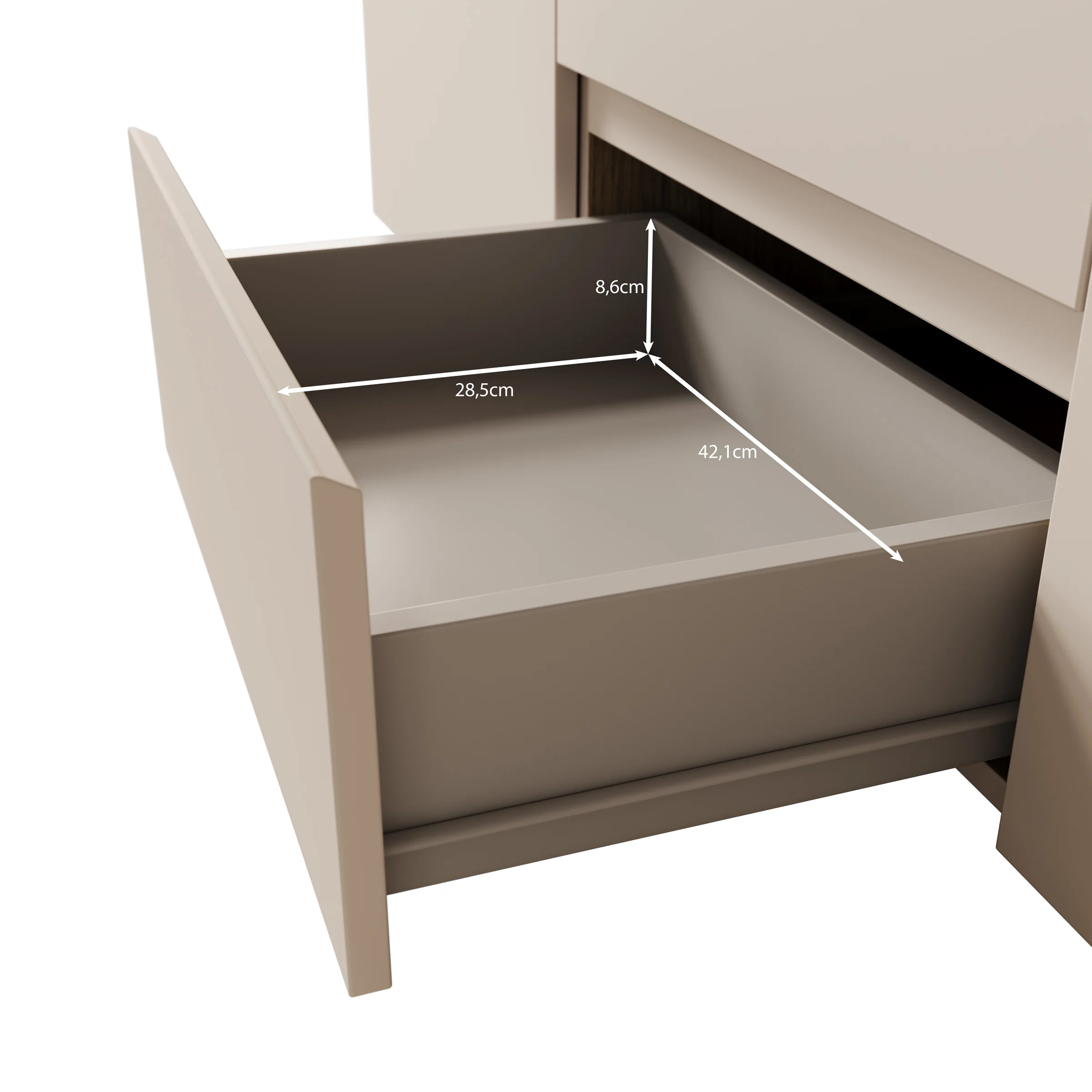Cumi - Dressoir - Beige/Eikenpatroon - 150x34x64 cm - Image 7