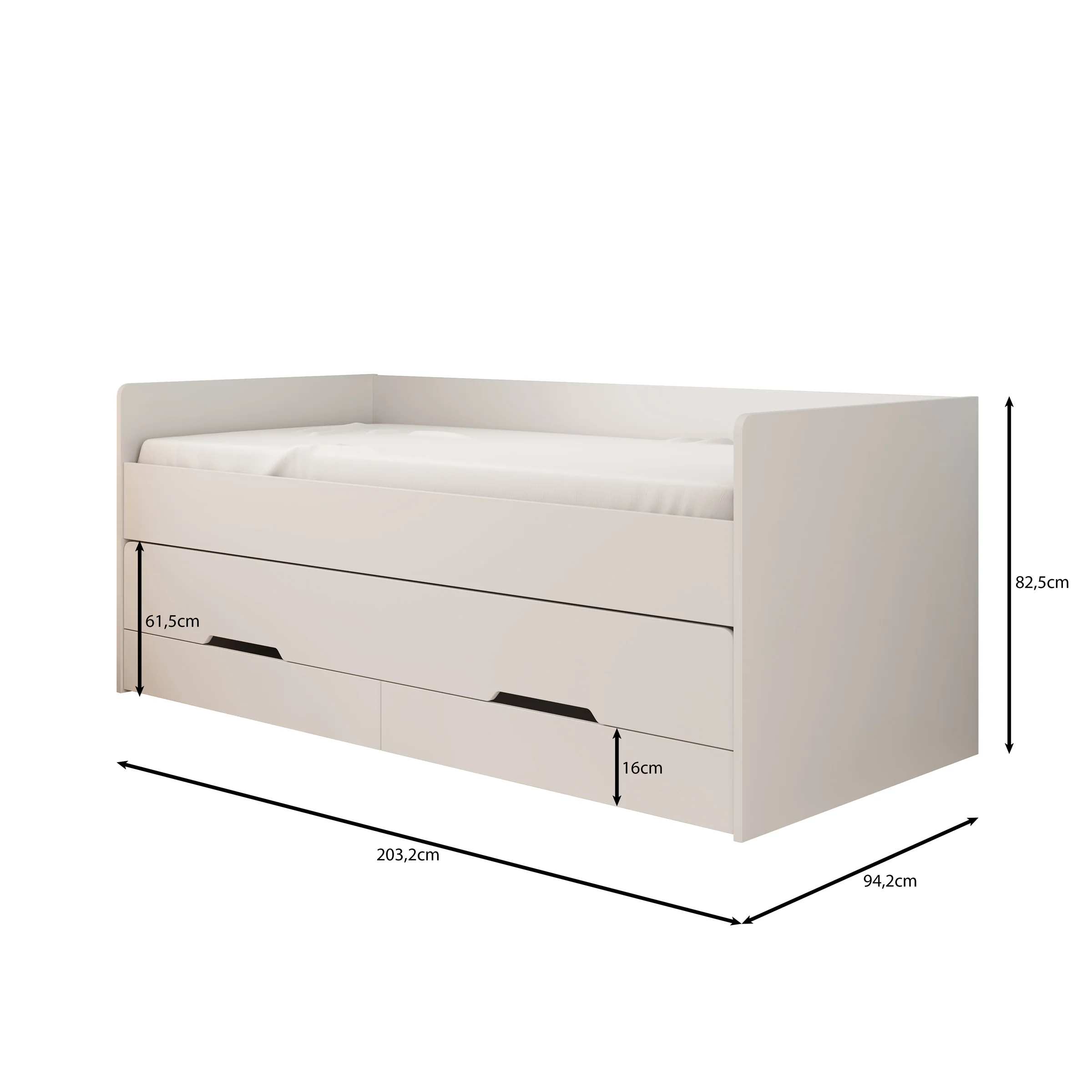 Daiquiri - Kinderbed - Wit - 203x94x83 cm - Image 5