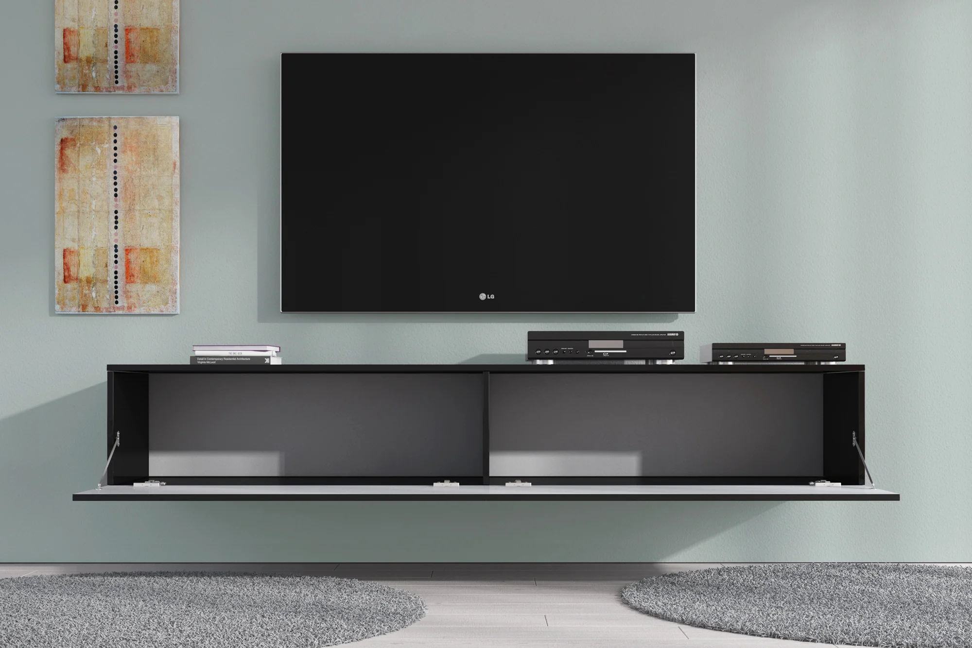 Dario - TV-Meubel  - Mat zwart - 180 cm - Image 3
