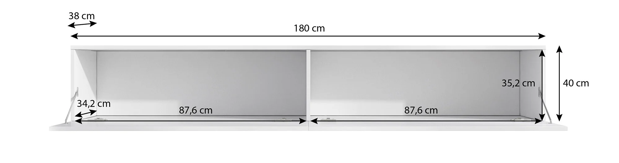 Dario - TV-Meubel  - Mat zwart - 180 cm - Image 5