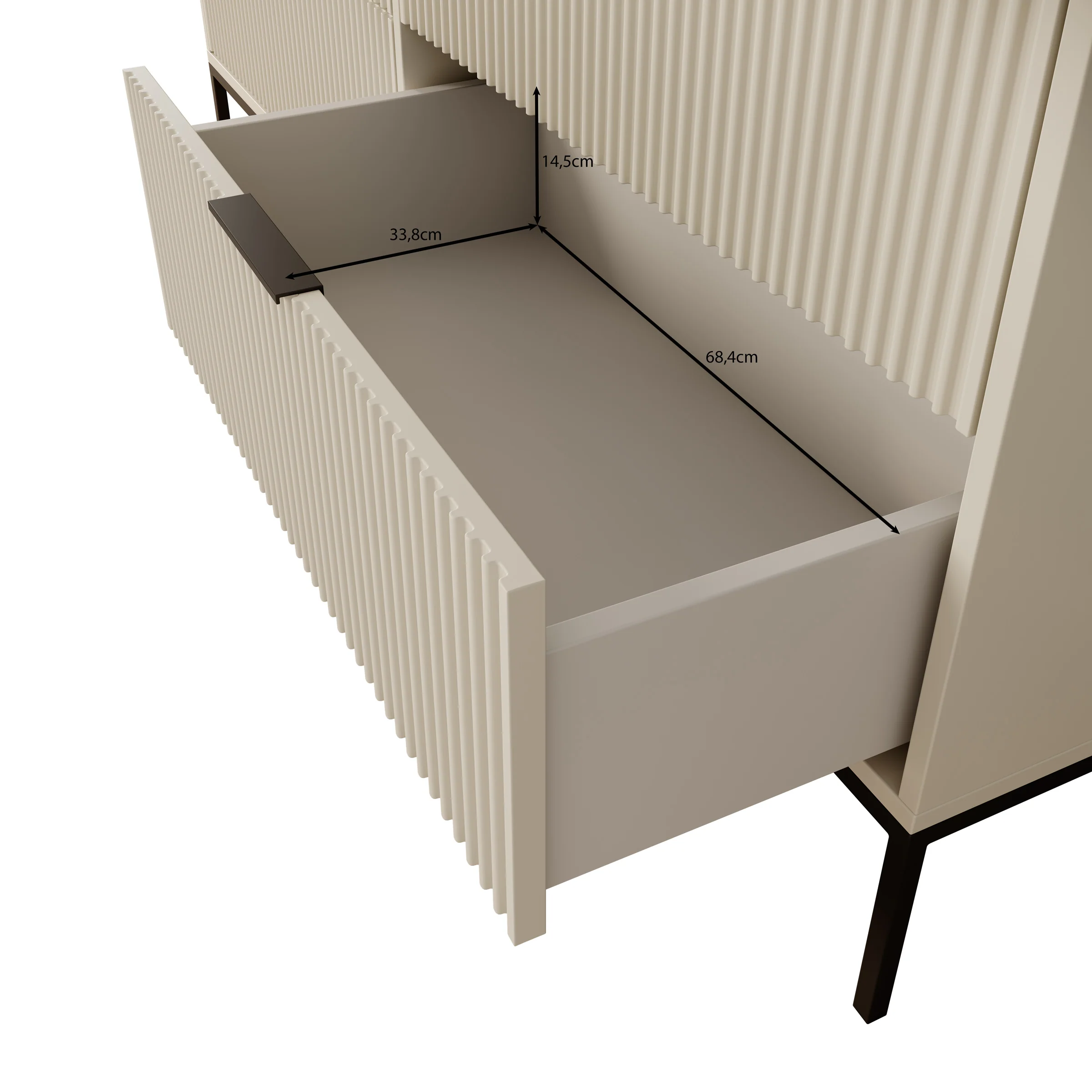 Delaware - Ladekast 8 lades - Beige - 150x40x116 cm - Image 6