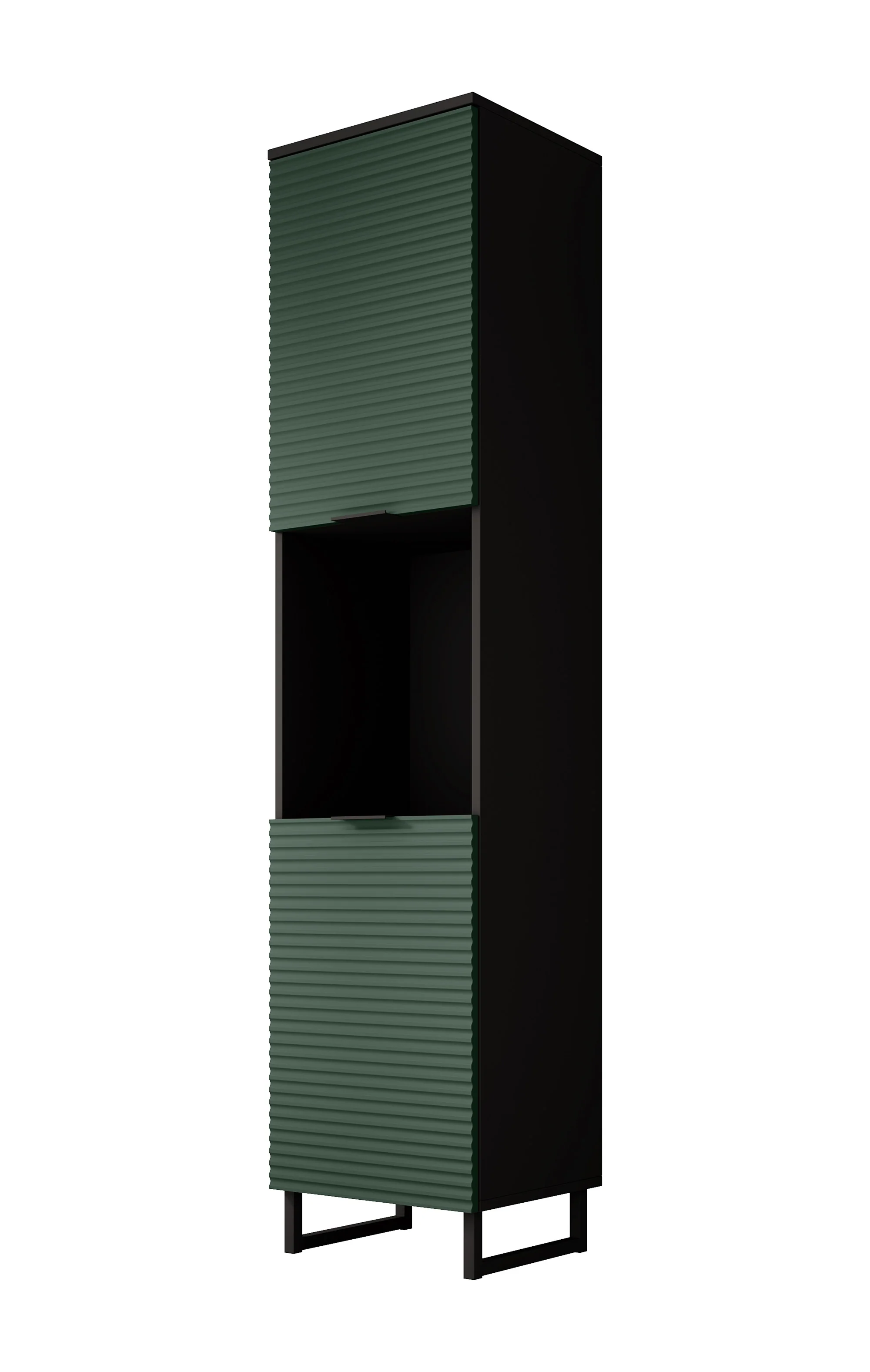 Delgado - Boekenkast - Mat zwart/groen - 40x33x170 cm - Image 6