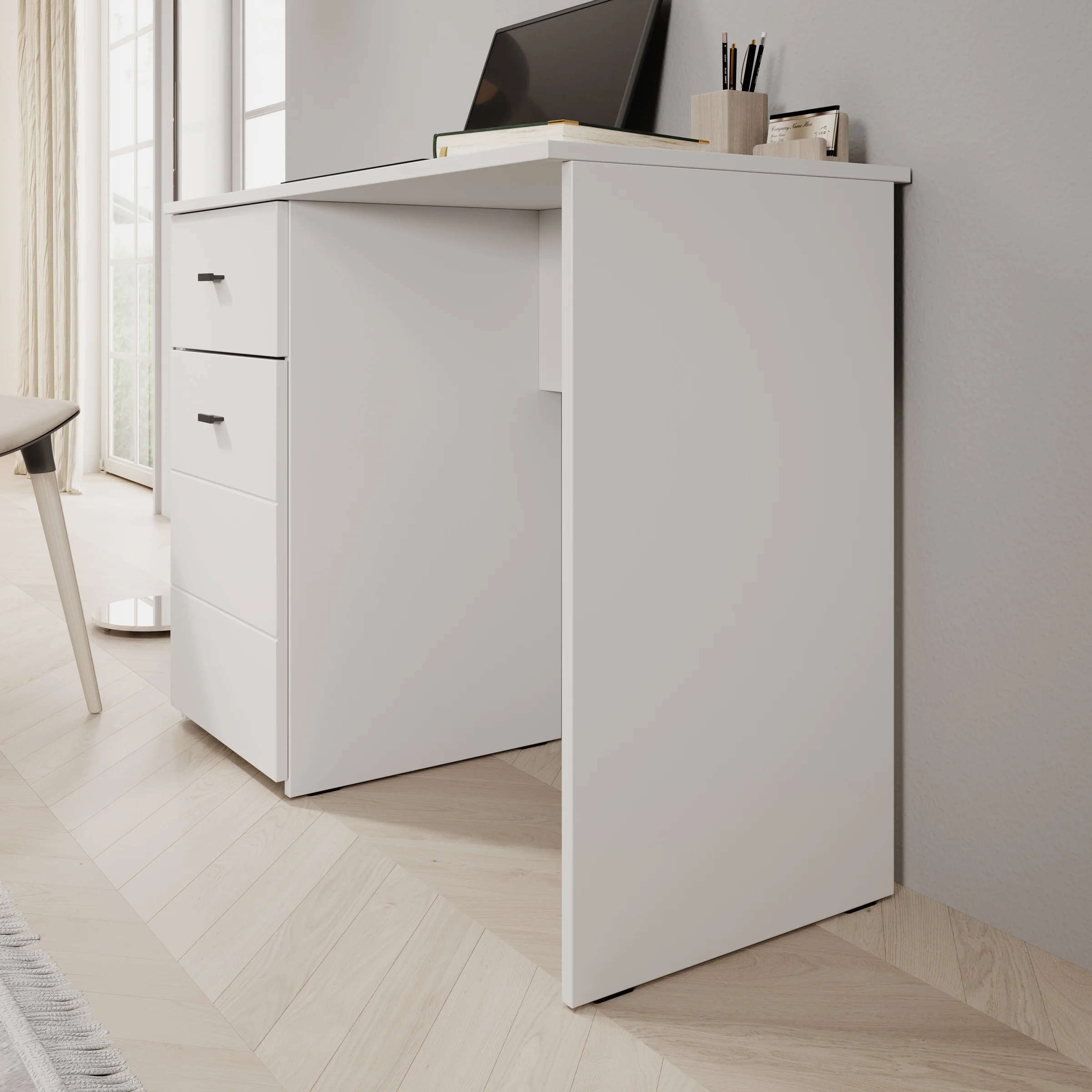 Denso - Bureau - Wit - 98x45x74 cm - Image 4