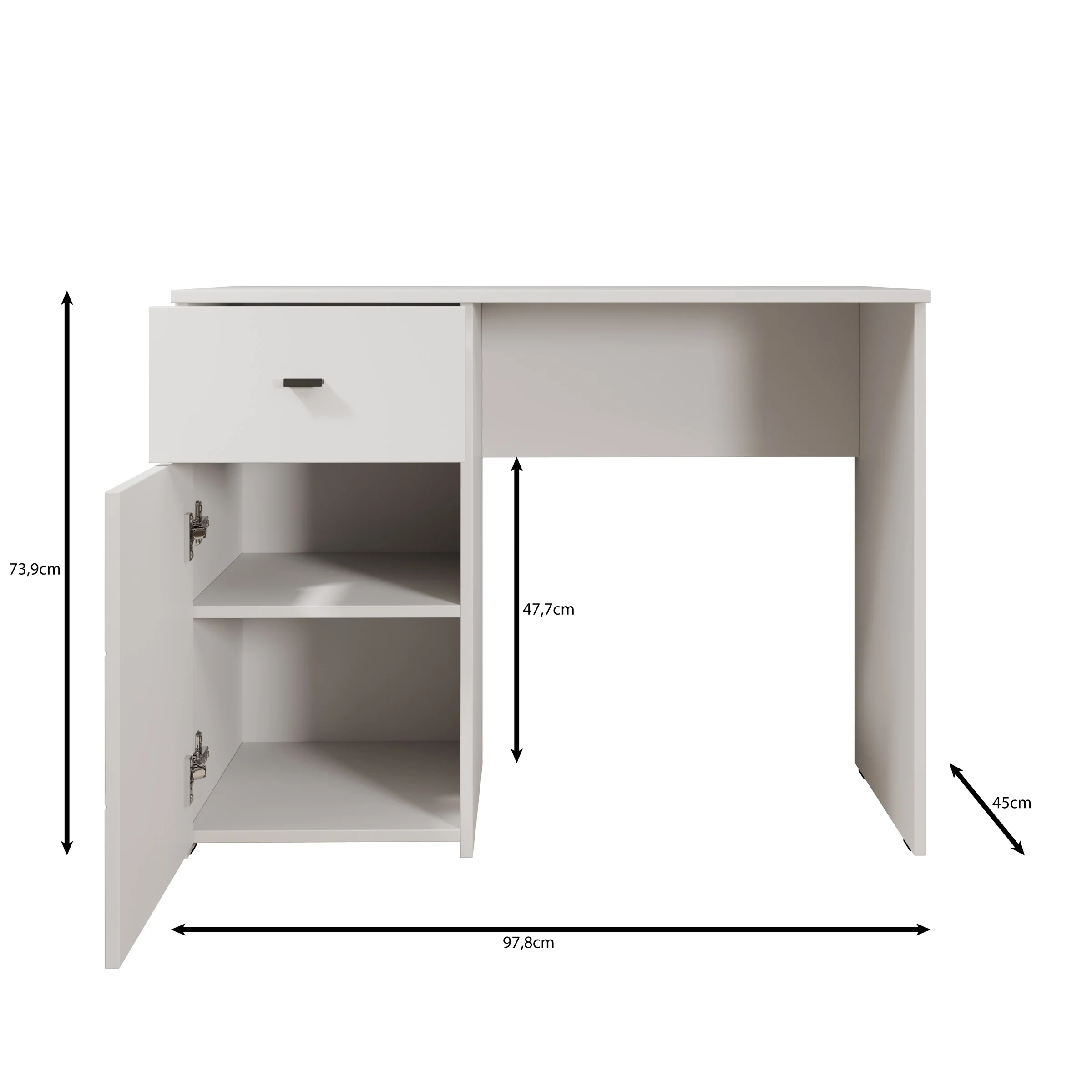 Denso - Bureau - Wit - 98x45x74 cm - Image 6