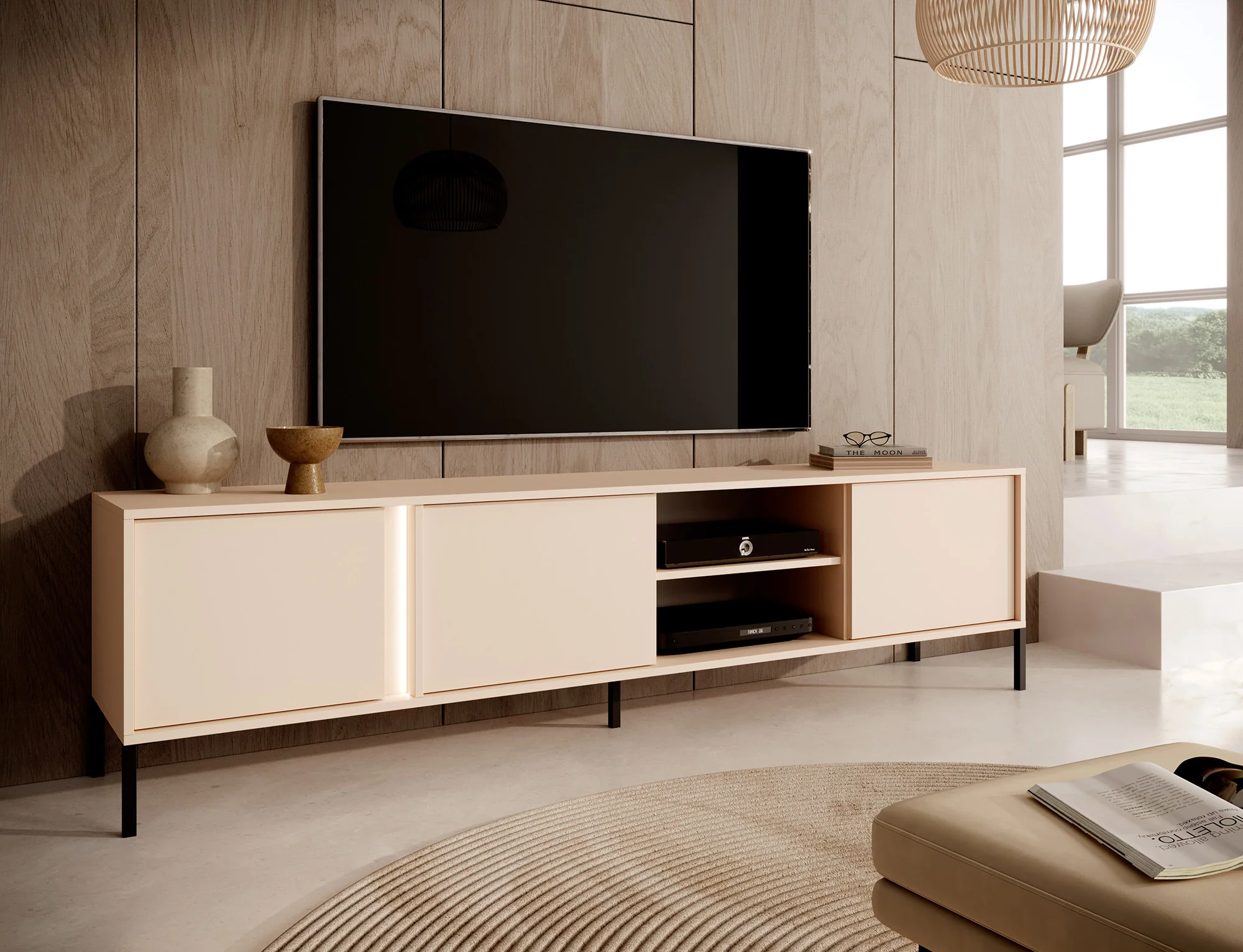 Desert - TV-Meubel met 3 deuren - Beige - 203 cm