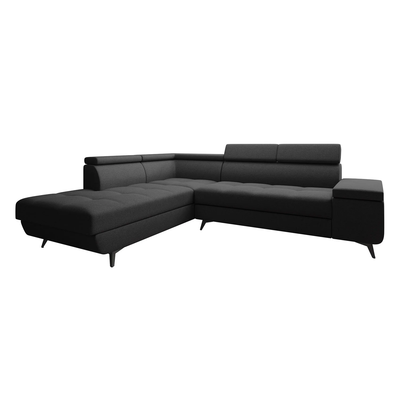Destiny - Hoekbank 4-zits - Stof zwart - Links - 265x224x78 cm - Image 7