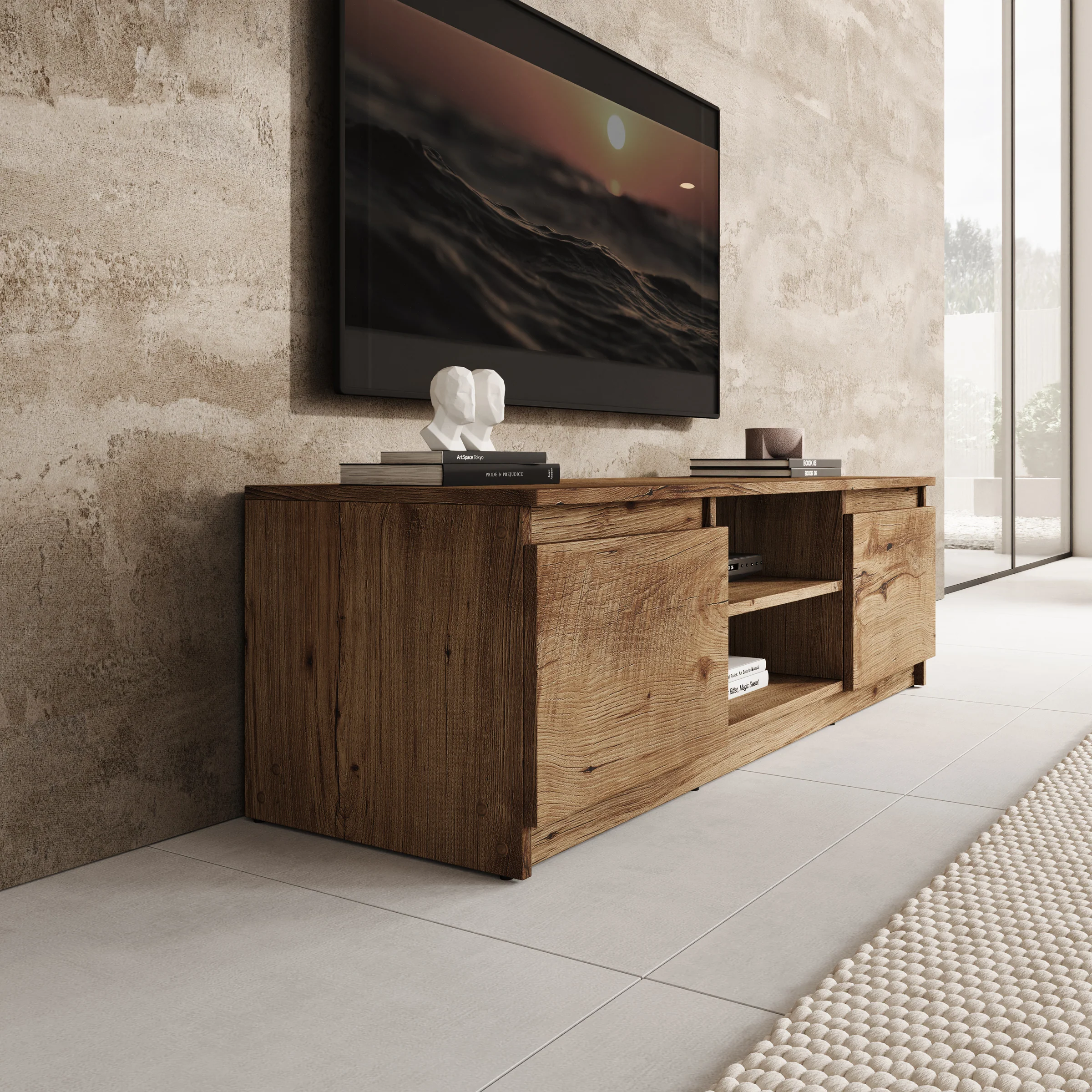 Diaz - TV-Meubel - Eiken - 120x38x36 cm - Image 4