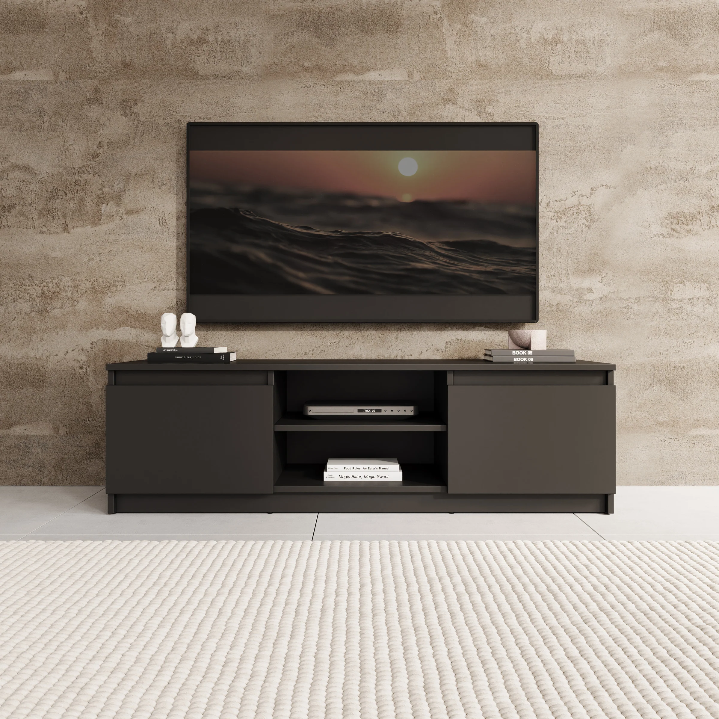 Diaz - TV-Meubel - Zwart - 120x38x36 cm - Image 3