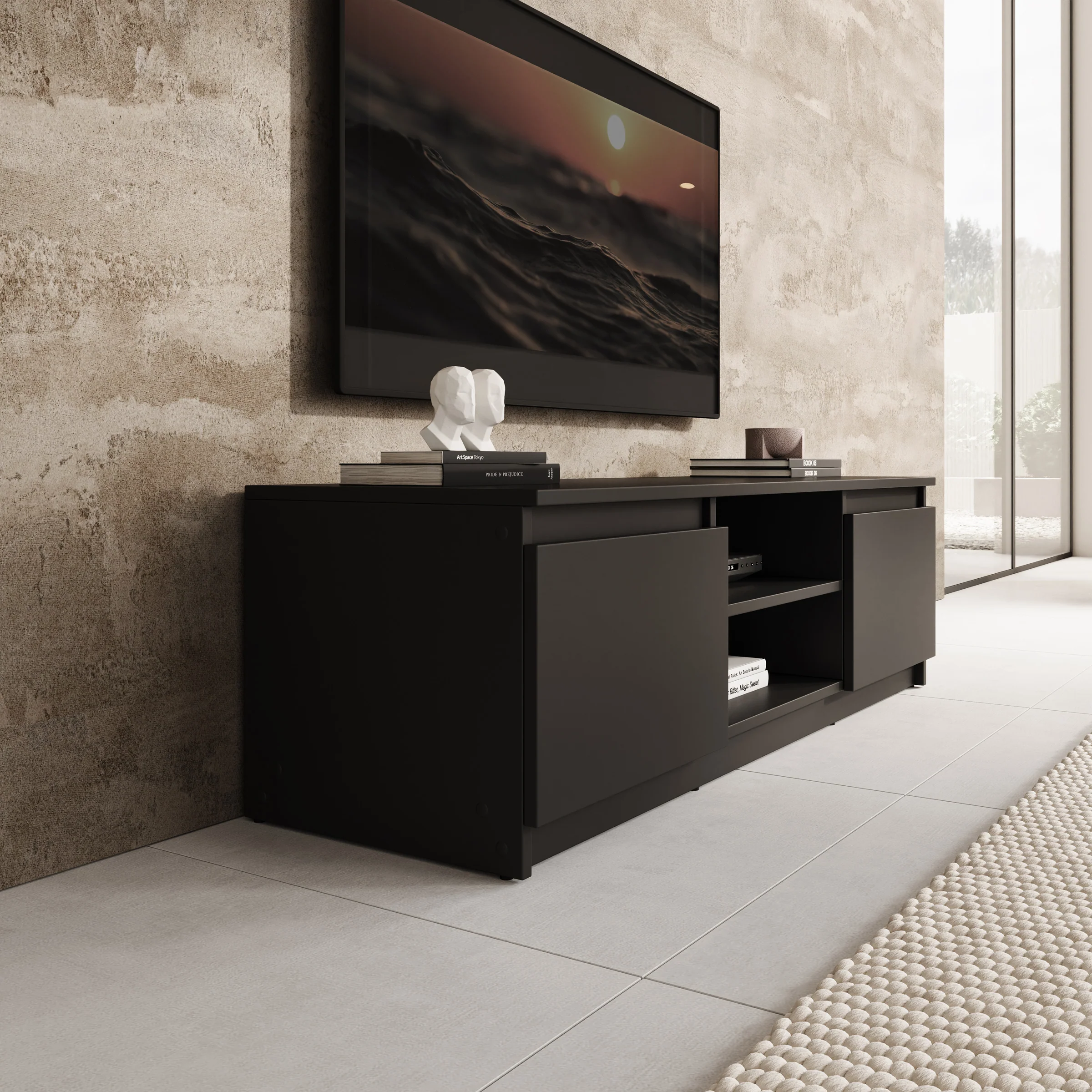 Diaz - TV-Meubel - Zwart - 120x38x36 cm - Image 4
