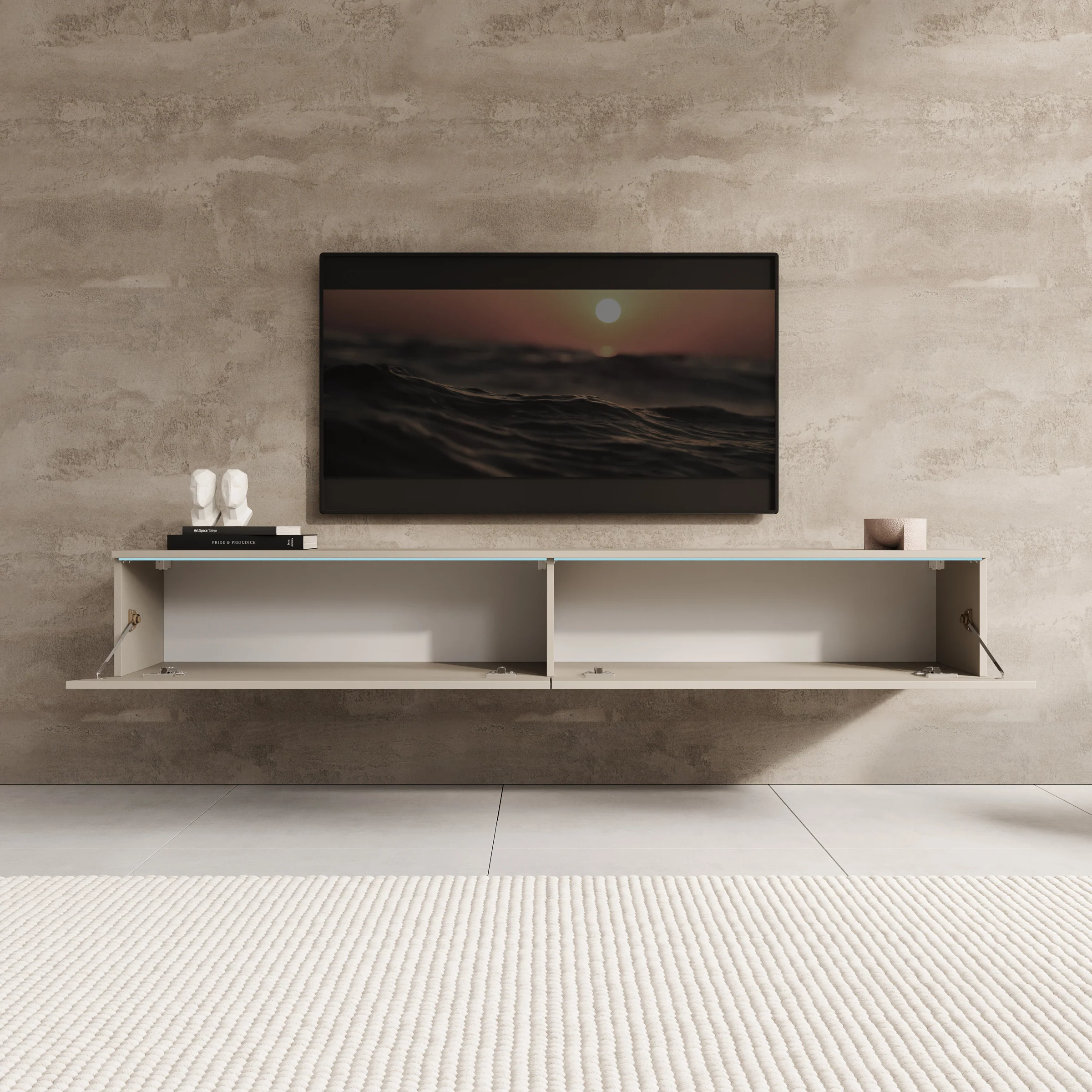 Dixon - TV-Meubel - Beige - 180x33x30 cm - Image 3