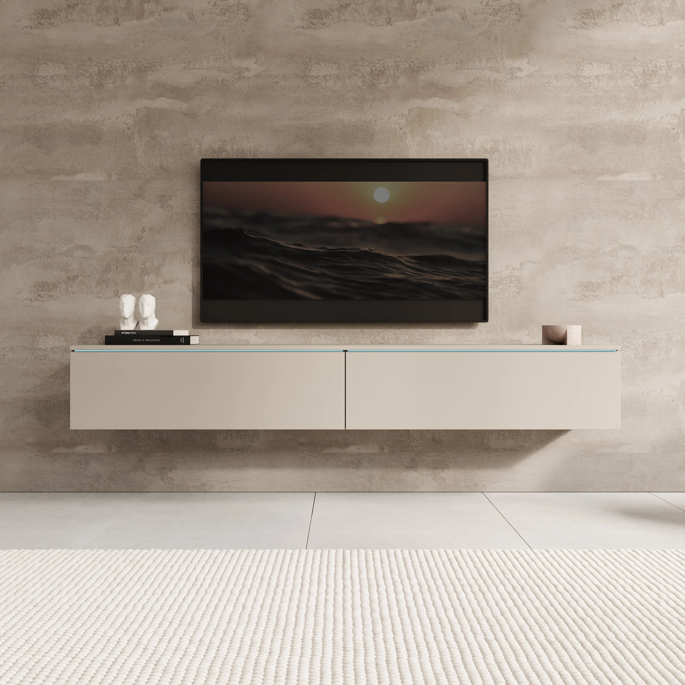 Dixon - TV-Meubel - Beige - 180x33x30 cm - Image 5