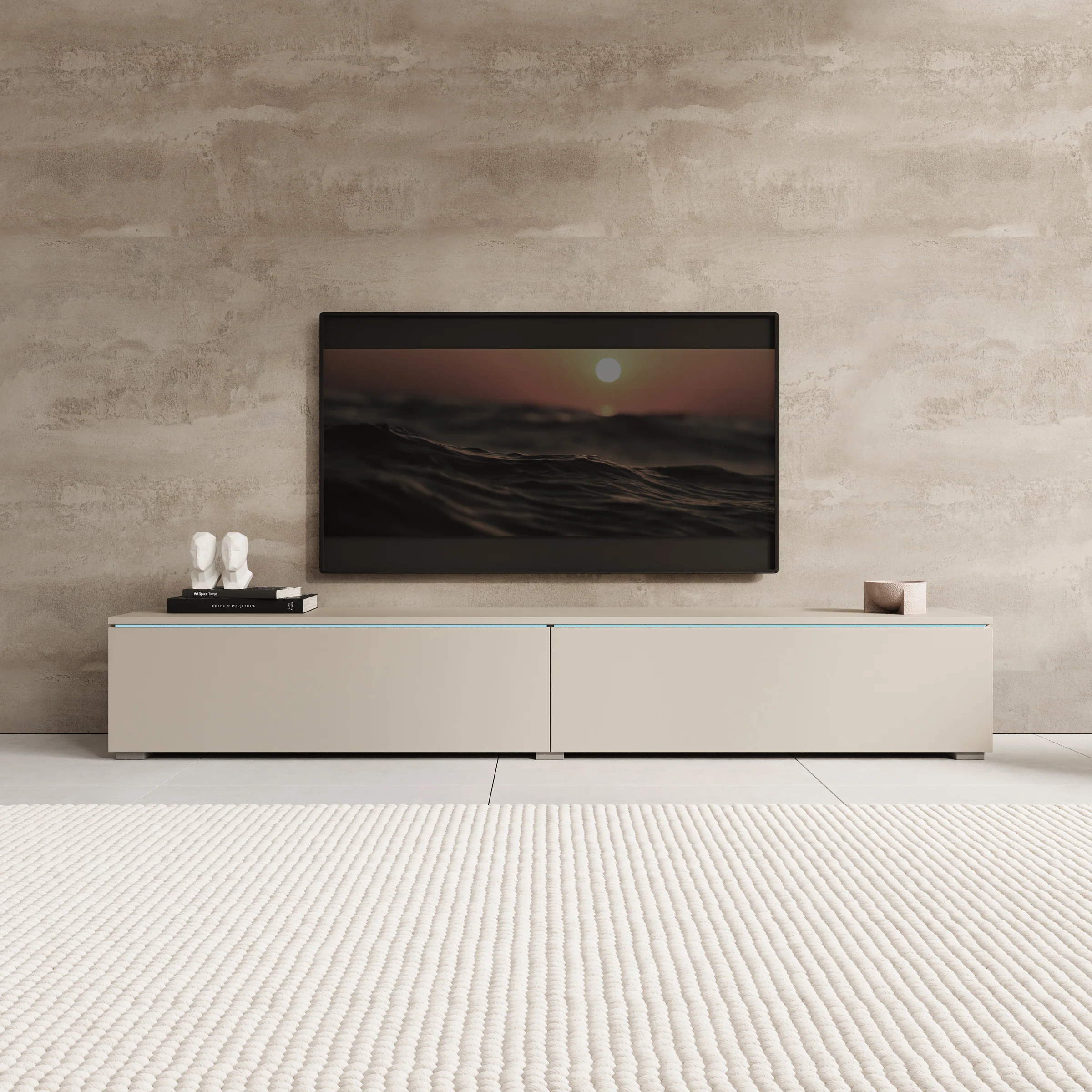 Dixon - TV-Meubel - Beige - 180x33x30 cm - Image 6