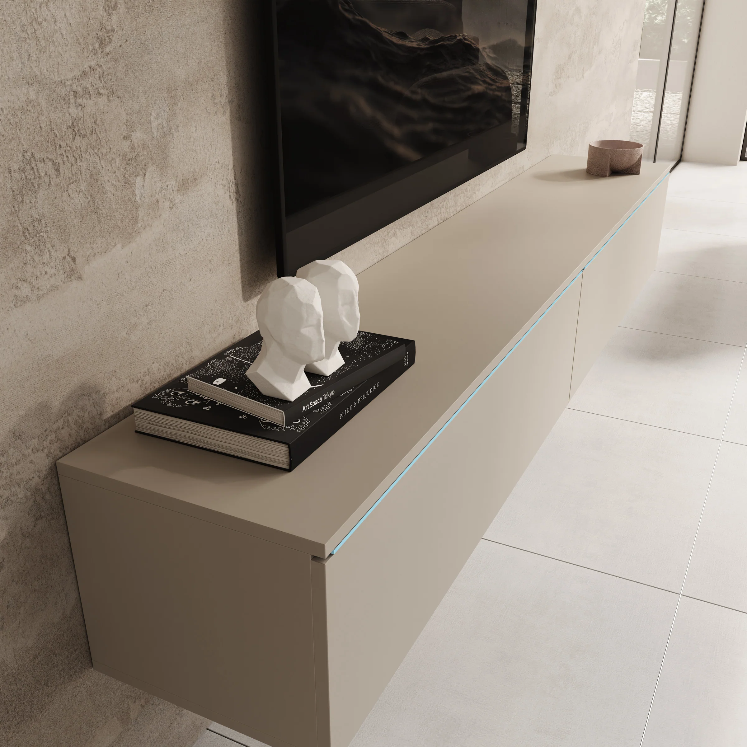 Dixon - TV-Meubel - Beige - 180x33x30 cm - Image 9