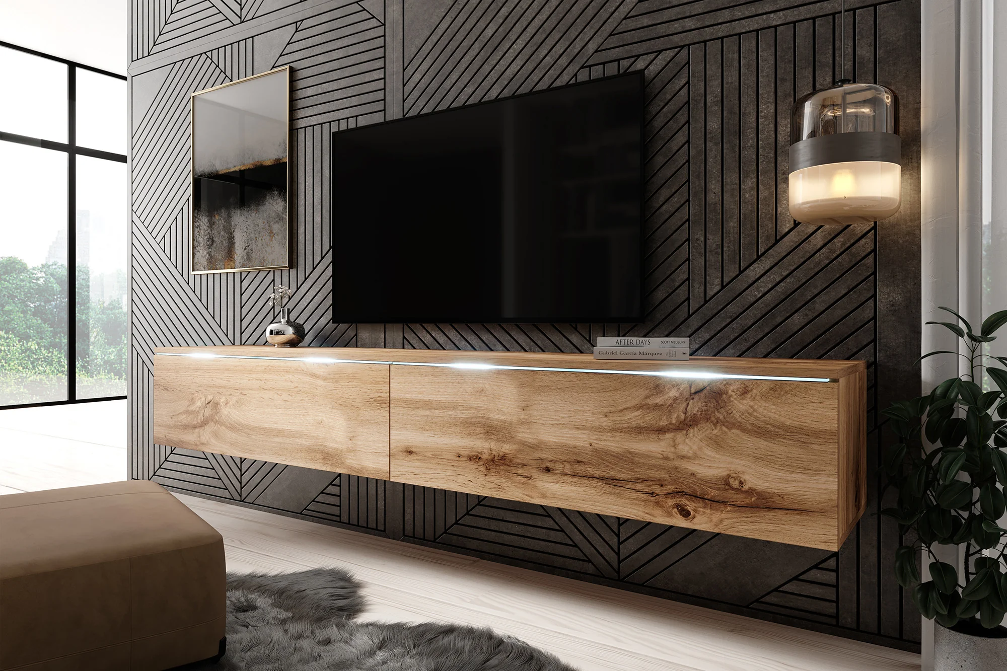 Dixon - TV-Meubel - Eiken - 180 cm