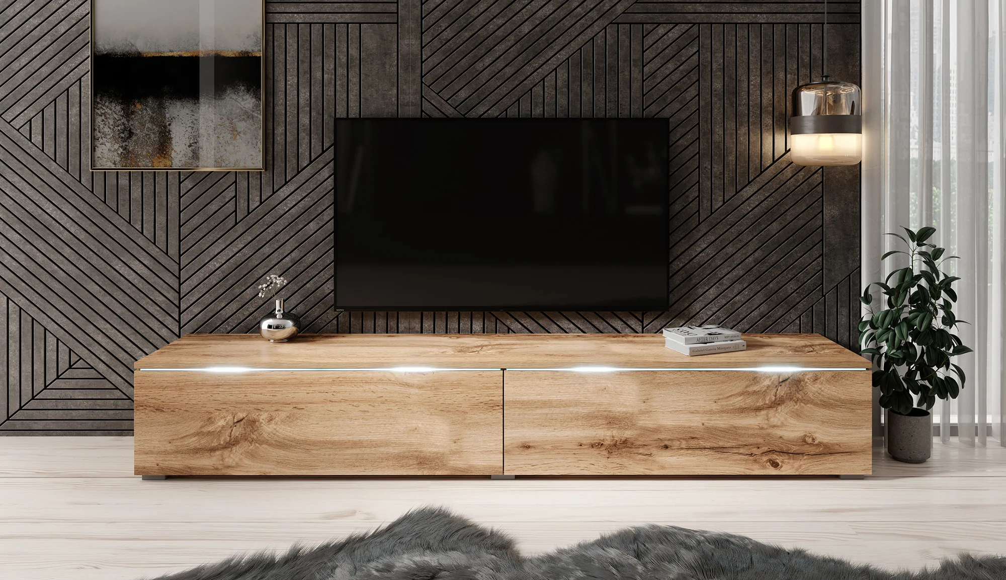 Dixon - TV-Meubel - Eiken - 180 cm - Image 3
