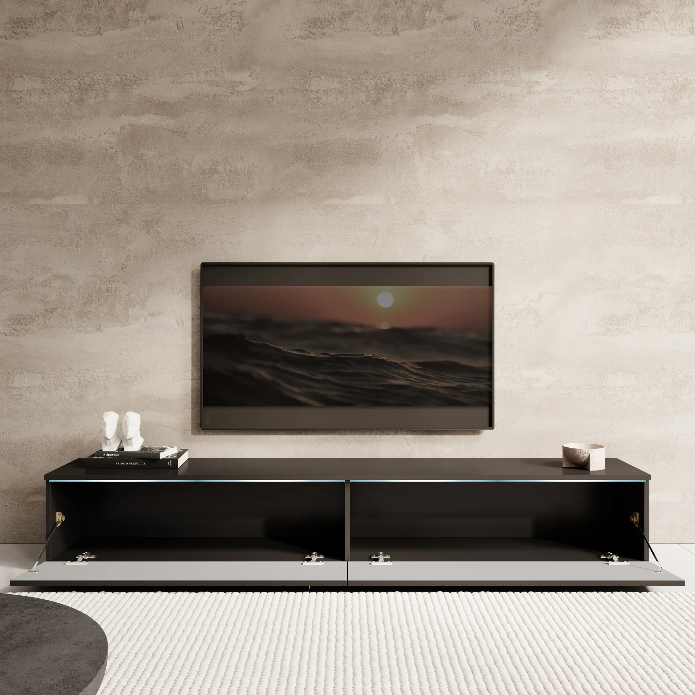 Dixon - TV-Meubel - Zwart visgraat - 180 cm - Image 7