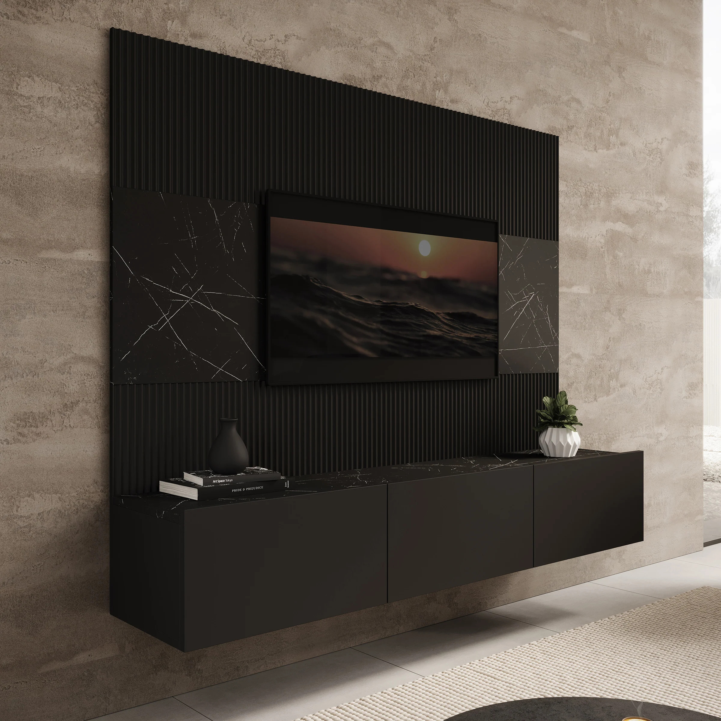 Dominic - TV-Meubel - Zwart