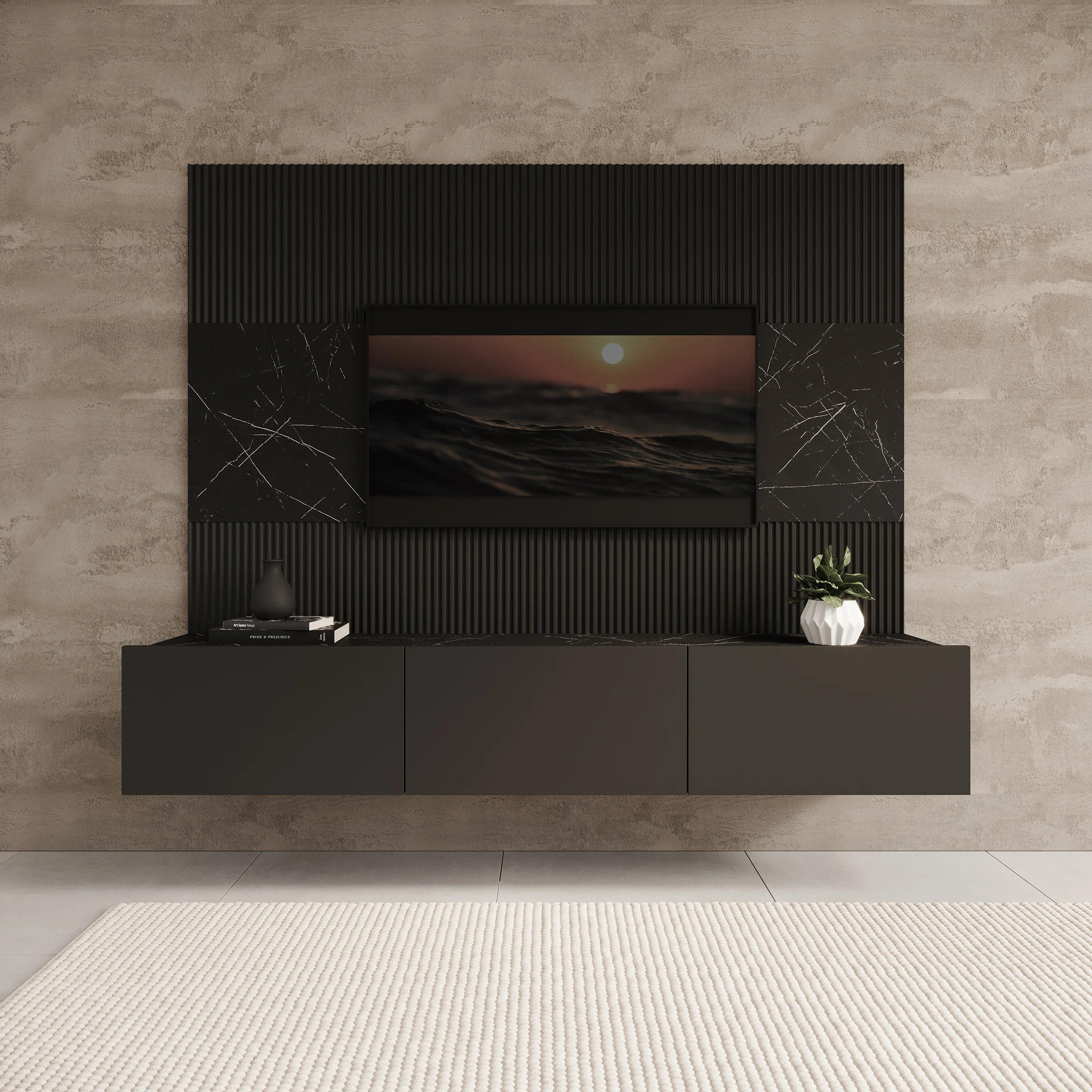 Dominic - TV-Meubel - Zwart - Image 3