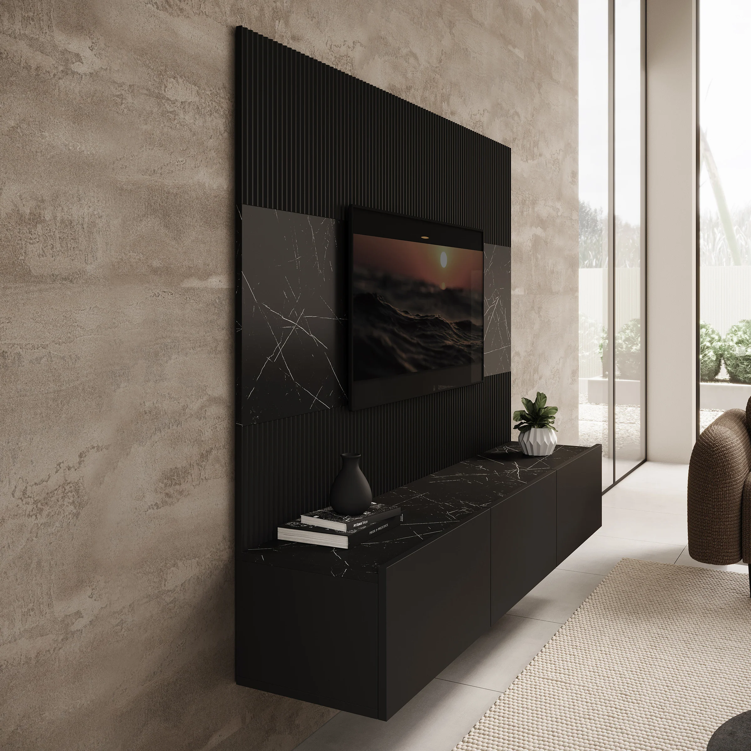 Dominic - TV-Meubel - Zwart - Image 4