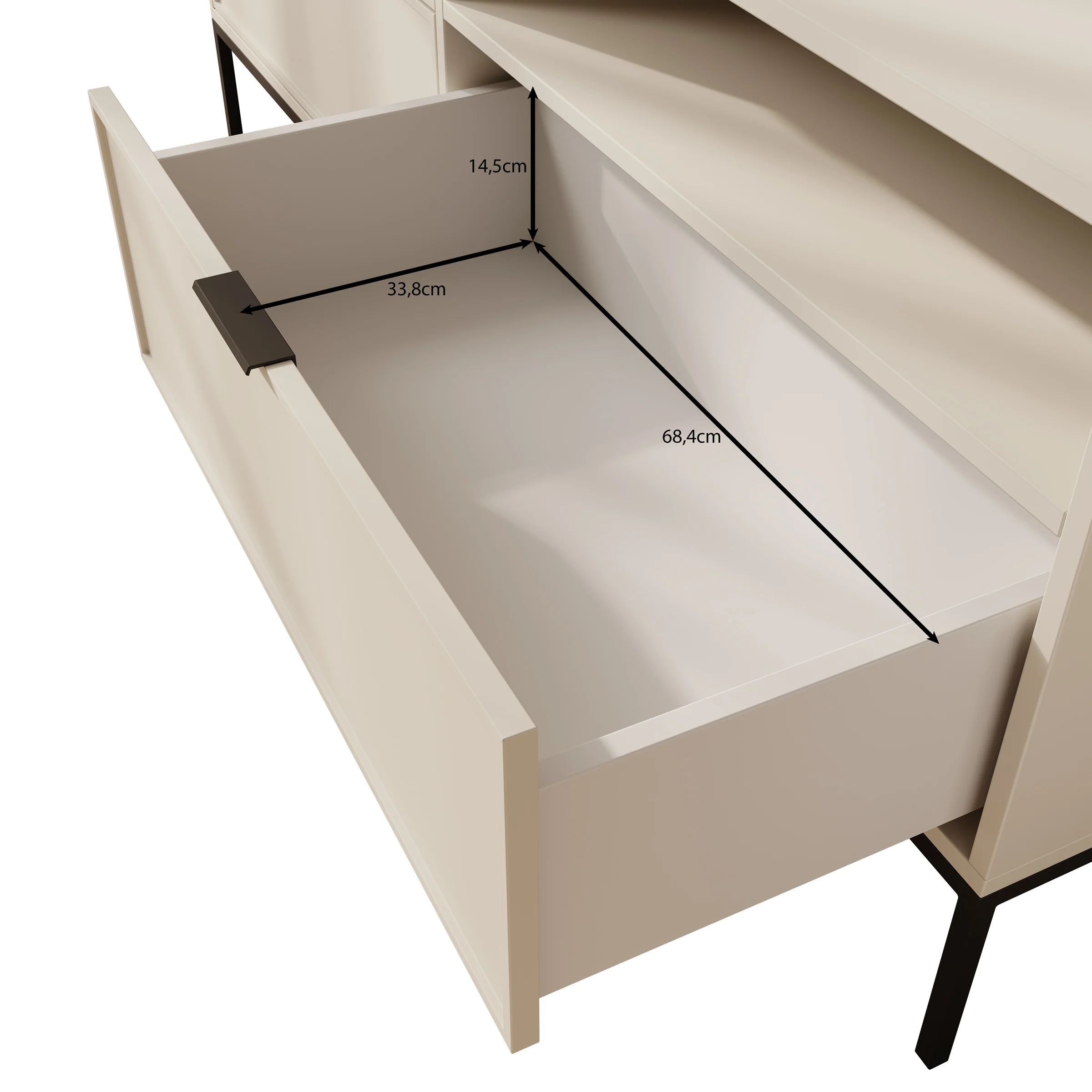 Dominica - TV-Meubel - Beige - 150x40x60 cm - Image 5