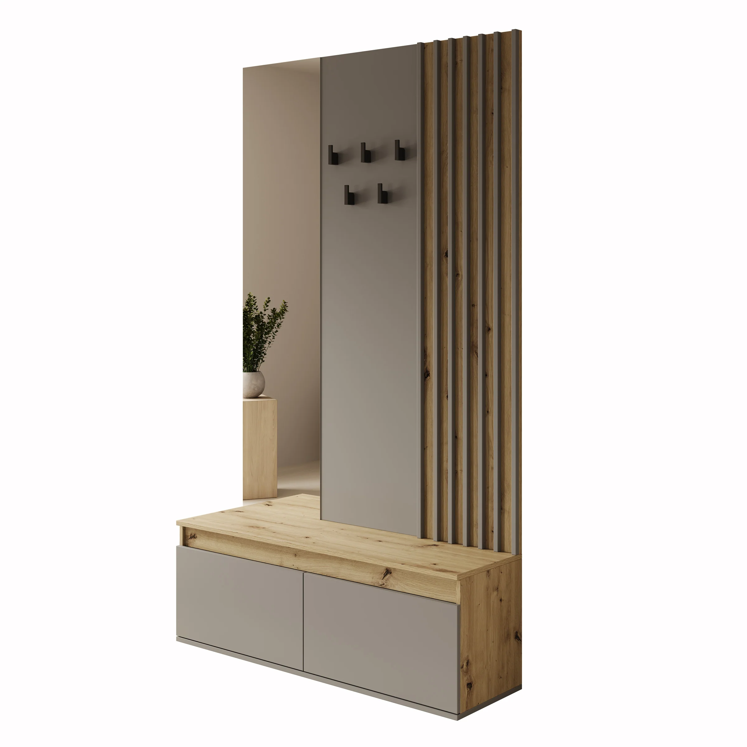 Drifter - Kapstok - Eiken/Grijs - 120x34x202 cm - Image 6