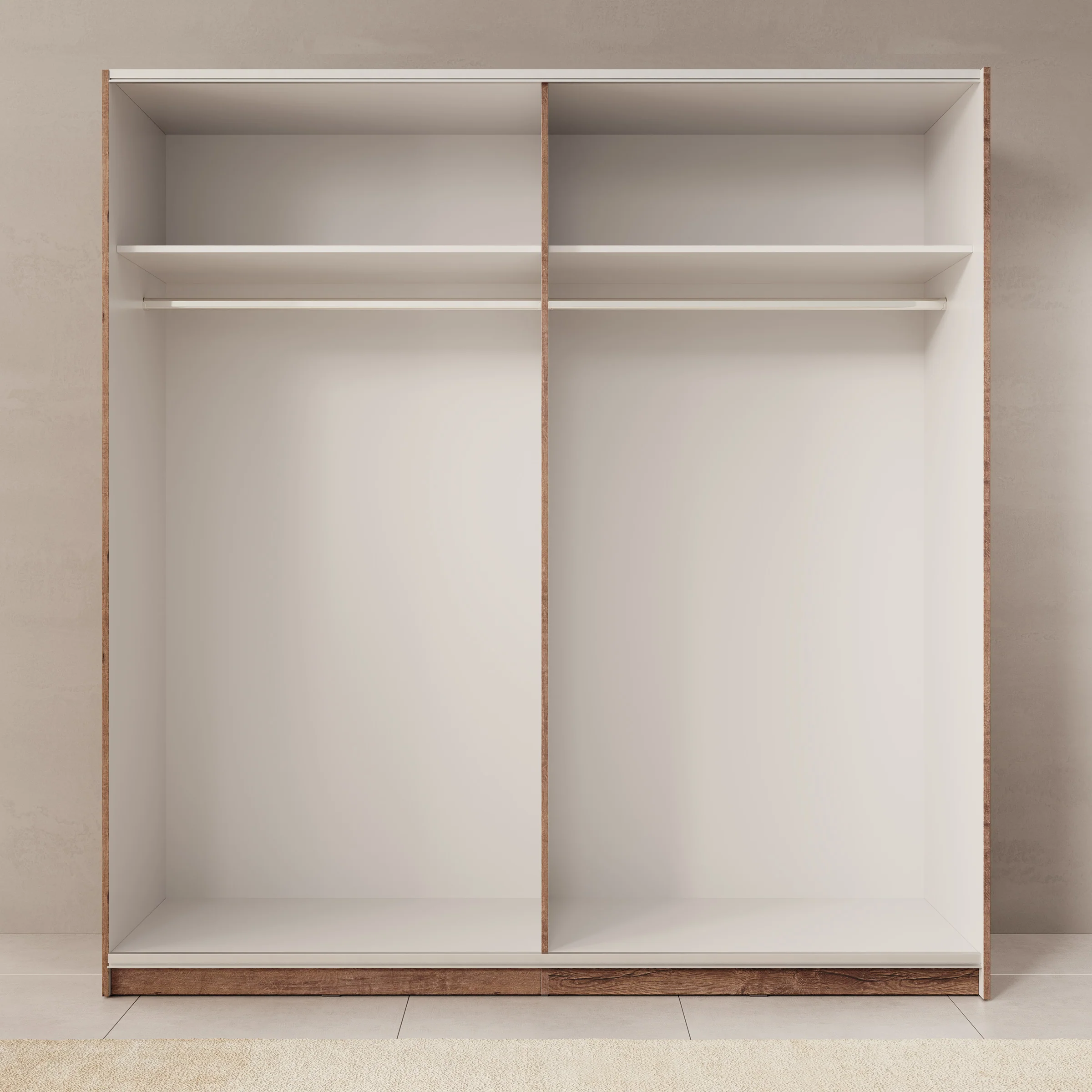 Duvano - Kledingkast 2 schuifdeuren - Eikenpatroon - 200x61x210 cm - Image 2
