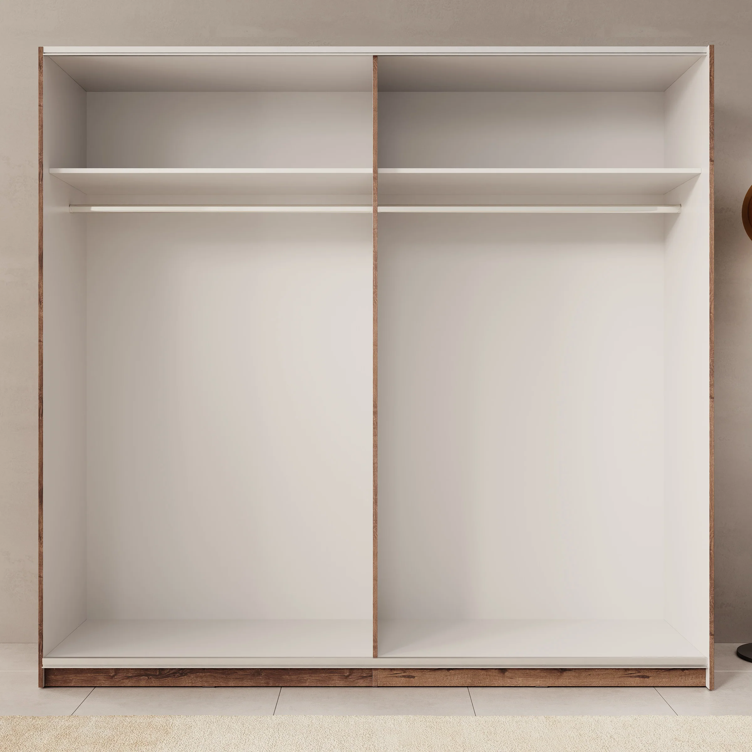 Duvano - Kledingkast 2 schuifdeuren - Eikenpatroon - 220x61x210 cm - Image 2