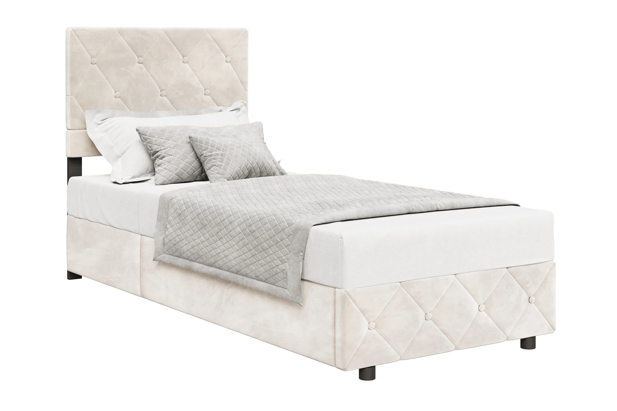 Hernandez - Eenpersoonsbed met opbergruimte - Beige - 90x200 cm - Image 6