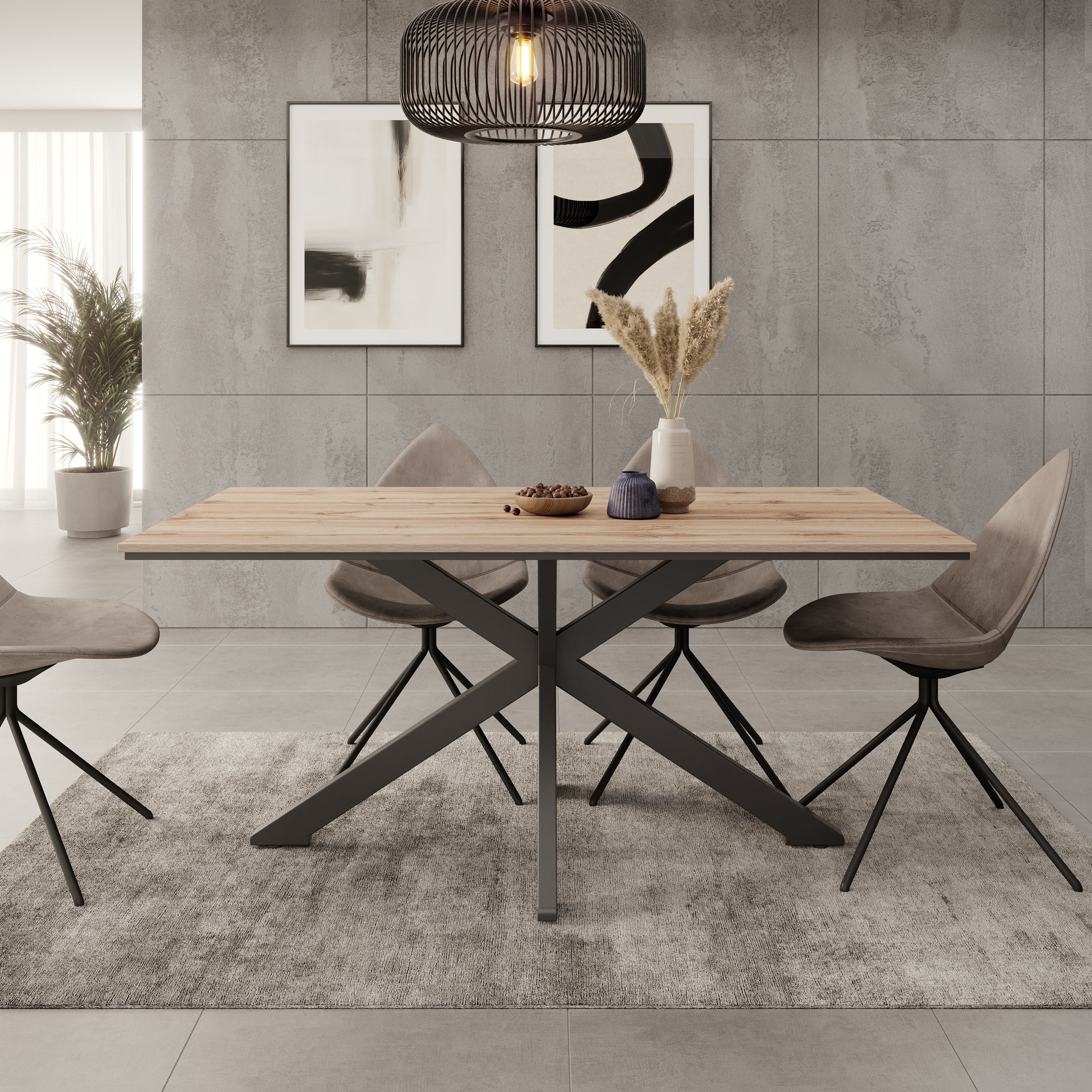 Wabe - Eetkamertafel - Eiken - 160x90x74 cm - Image 2