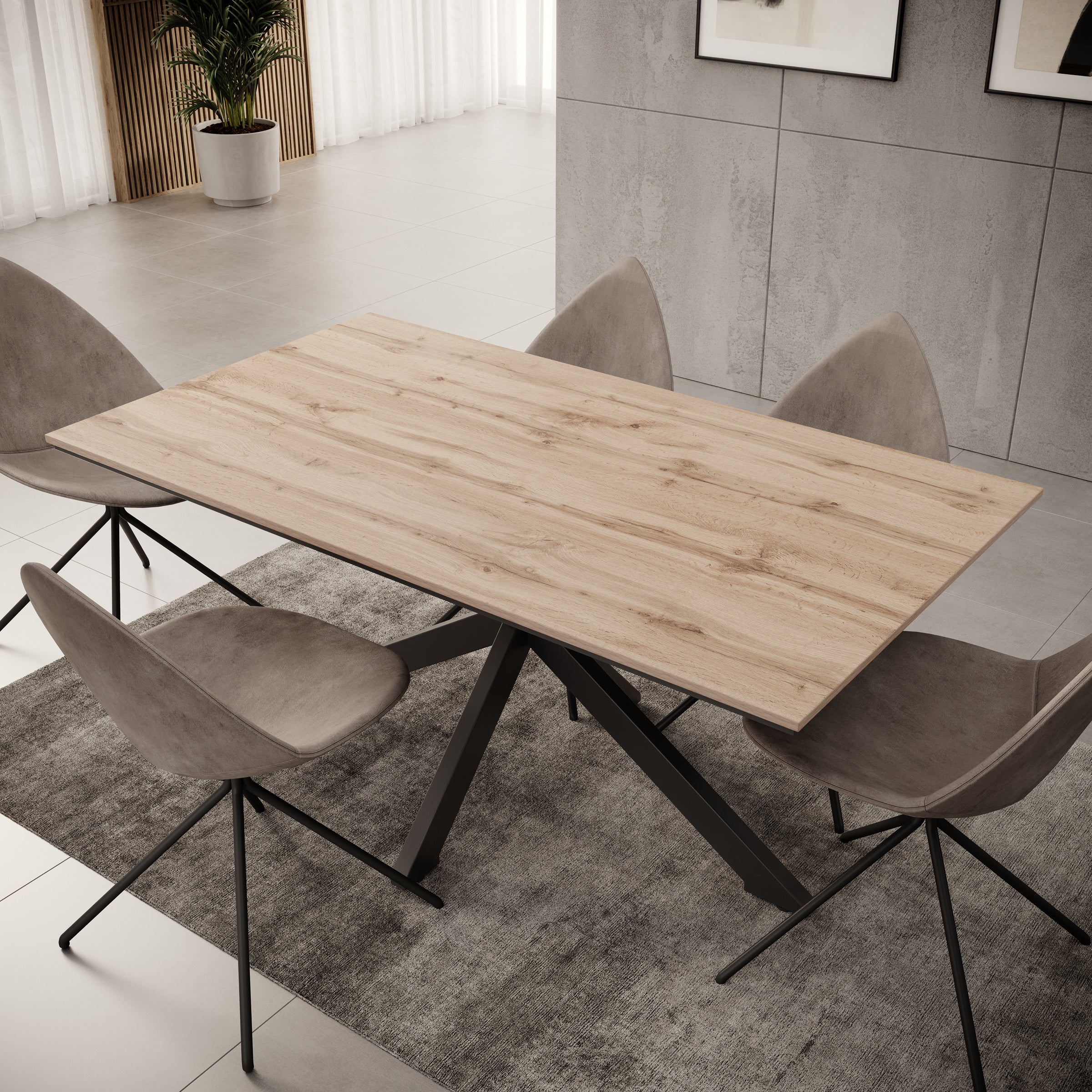 Wabe - Eetkamertafel - Eiken - 160x90x74 cm - Image 3