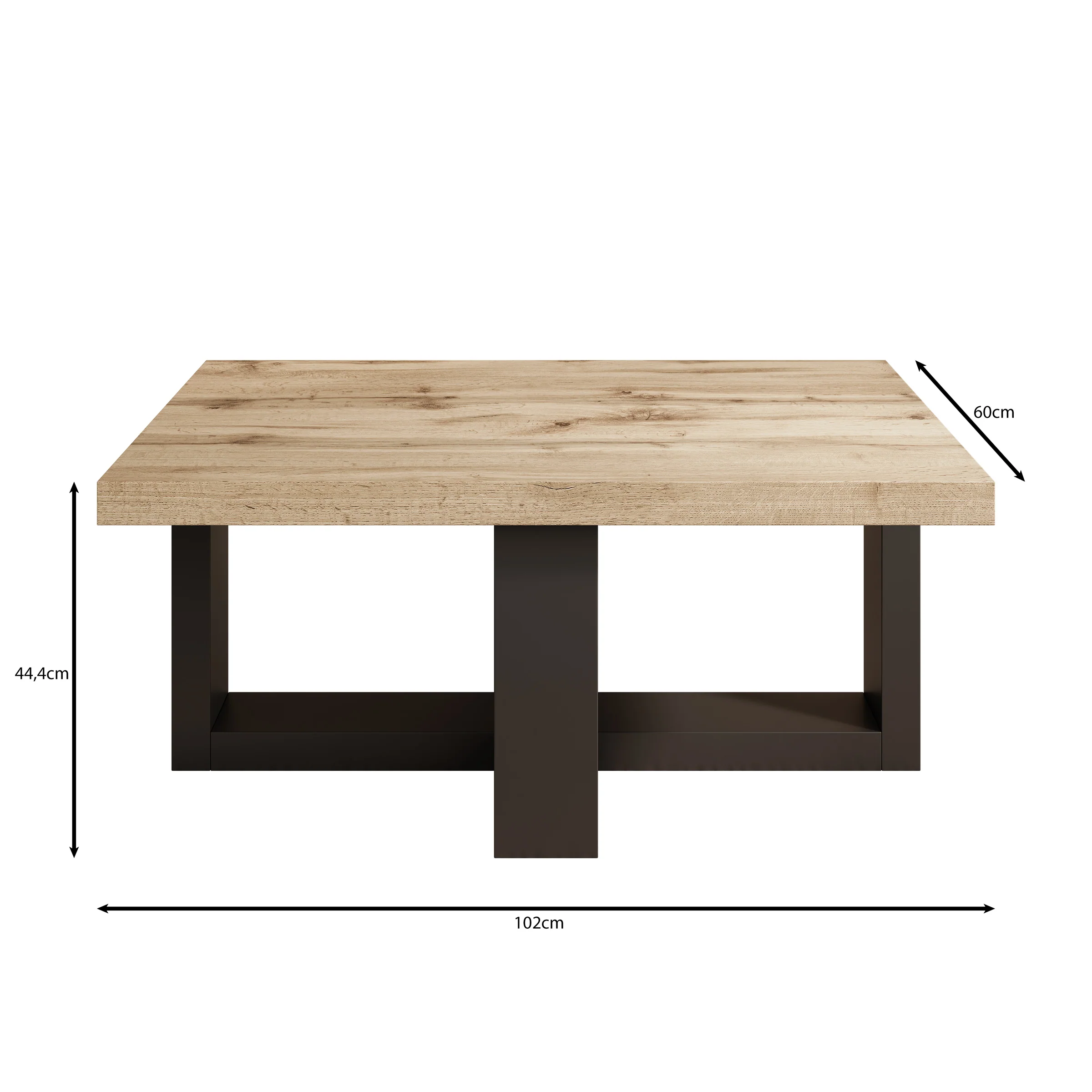 Elys - Salontafel - Eikenpatroon - 102x60x44 cm - Image 3