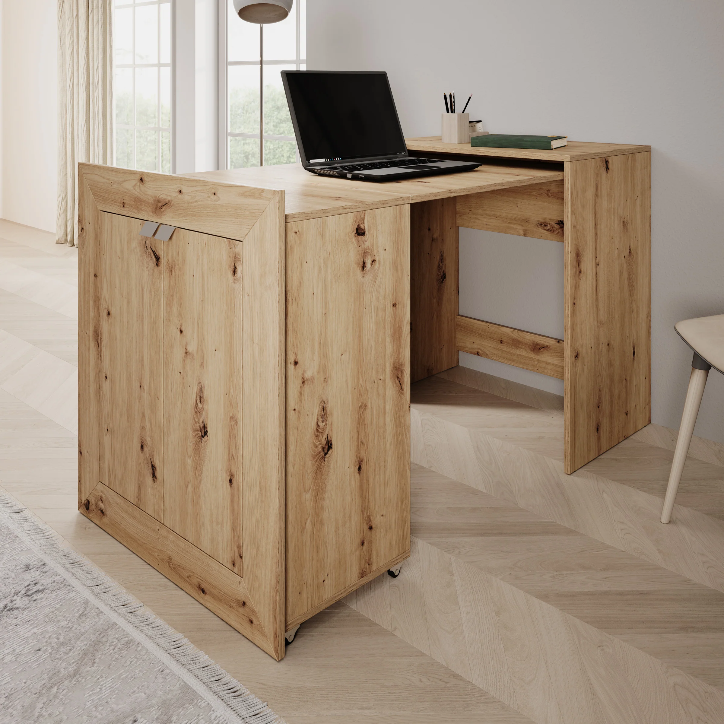 Emino - Bureau - Eikenpatroon - 72x47x79 cm - Image 2