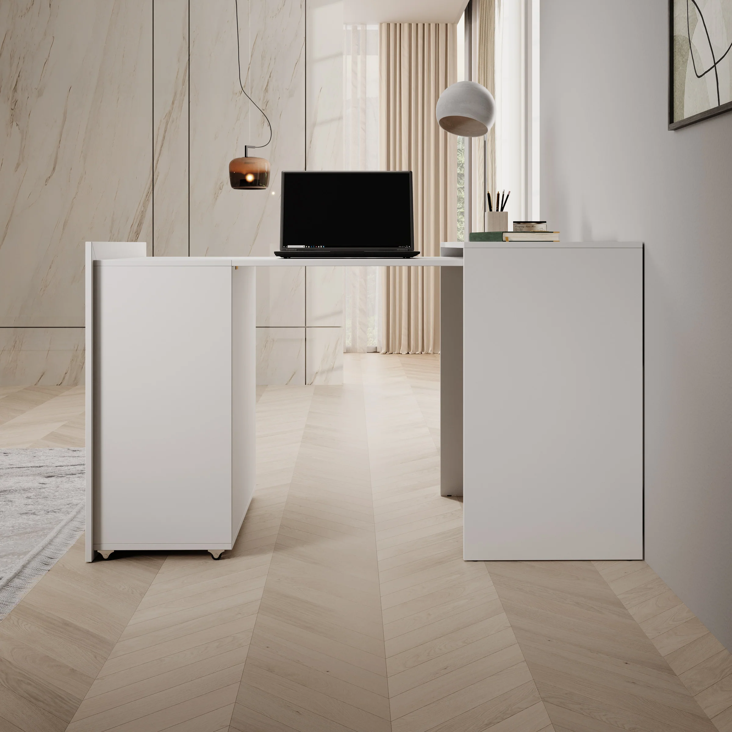 Emino - Bureau - Wit - 72x47x79 cm - Image 3