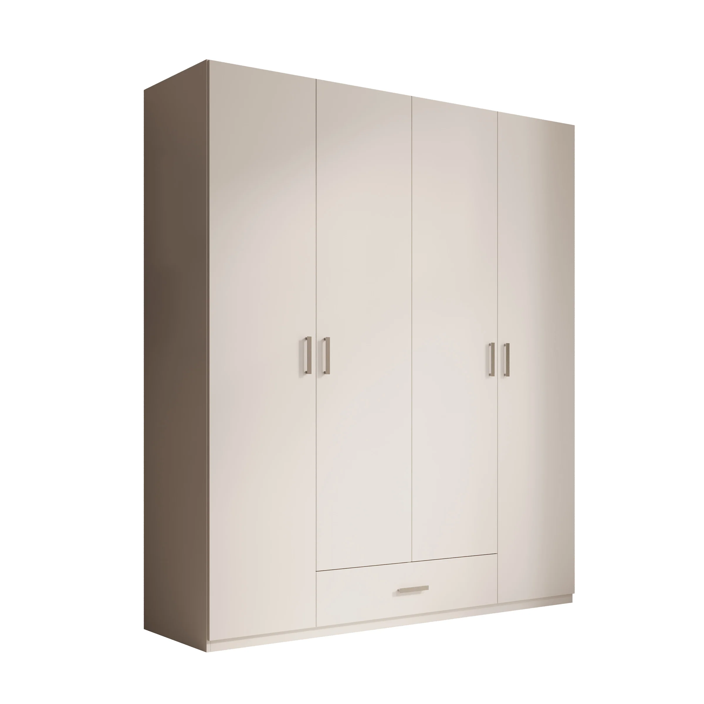 Enzio - Kledingkast met 4 deuren - Wit - 178x54x211 cm - Image 7